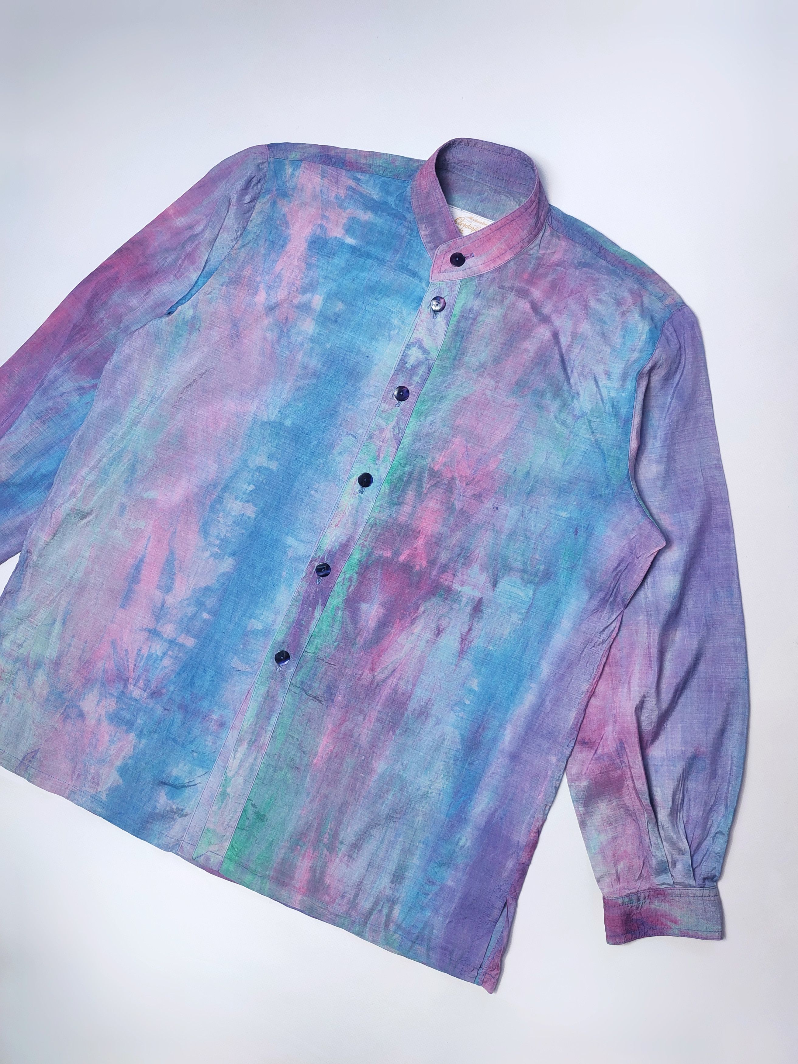 Vintage Vintage Tie Dye Silk Shirt Size US M / EU 48-50 / 2 - 13 Thumbnail