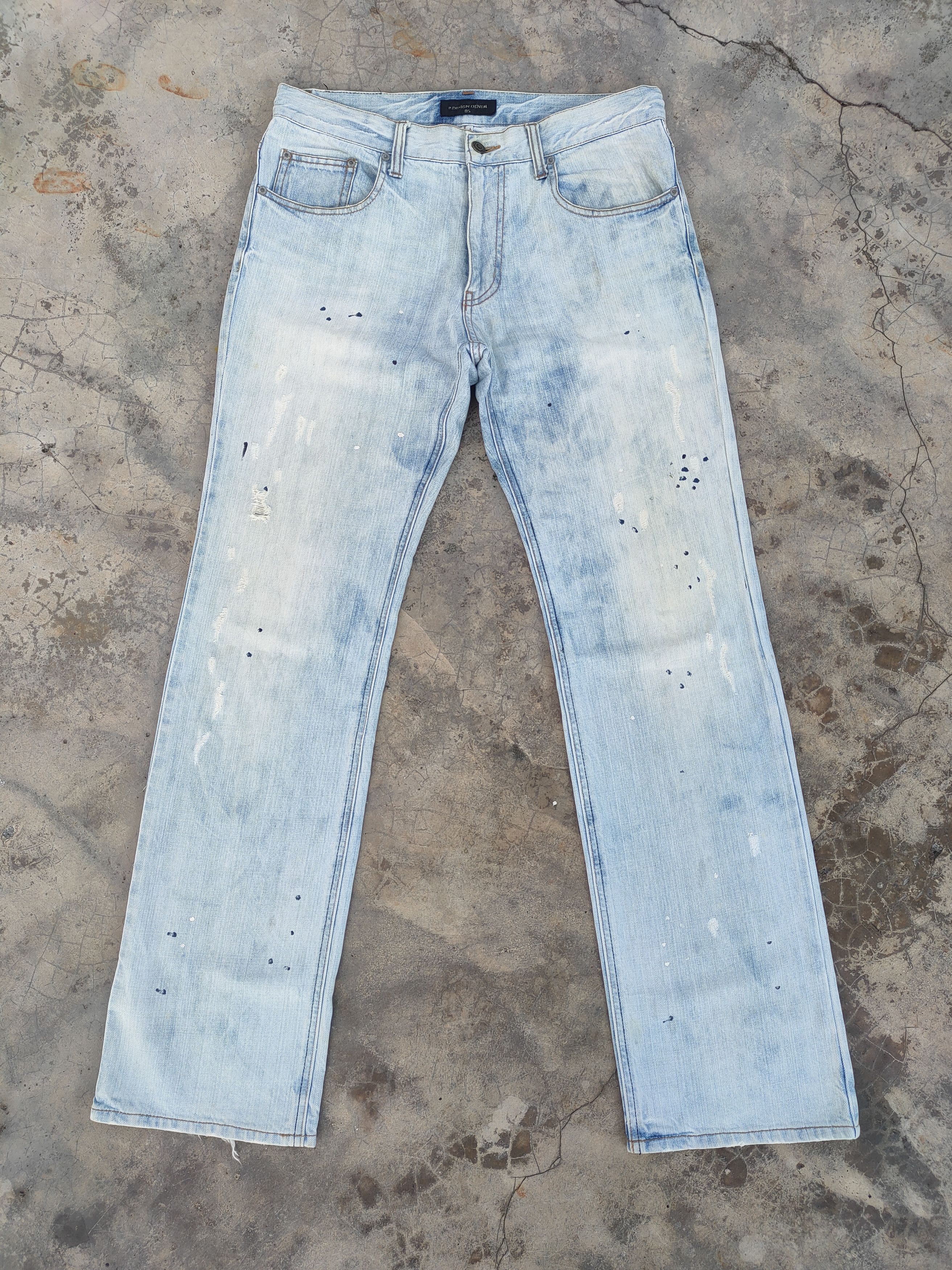 Japanese Brand × Jean × Vintage VINTAGE JAPANESE PAINT LIGHT BLUE JEANS DENIM PANTS Size US 34 / EU 50 - 1 Thumbnail