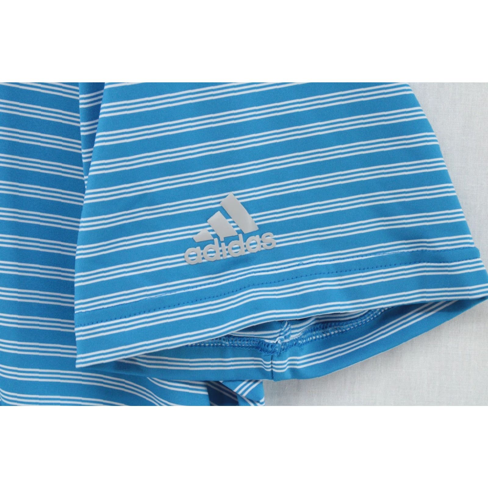 Adidas Adidas Golf Polo Shirt Mens XL Striped Blue White Size US XL / EU 56 / 4 - 3 Thumbnail