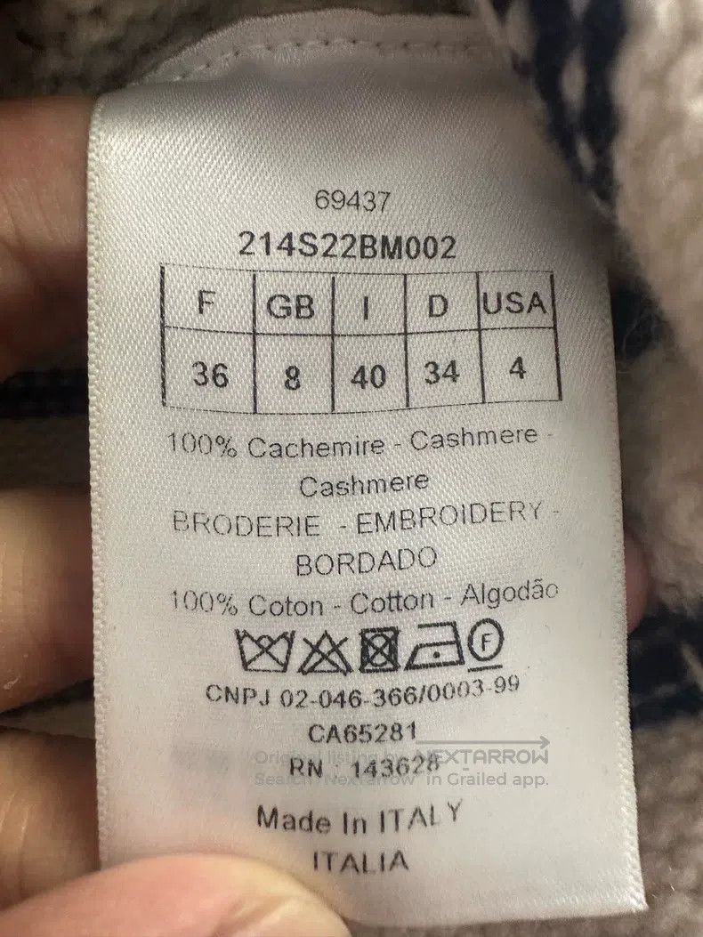 Dior Dior Boat trade embroidery logo cashmere striped sweater Size XS / US 0-2 / IT 36-38 - 5 Thumbnail