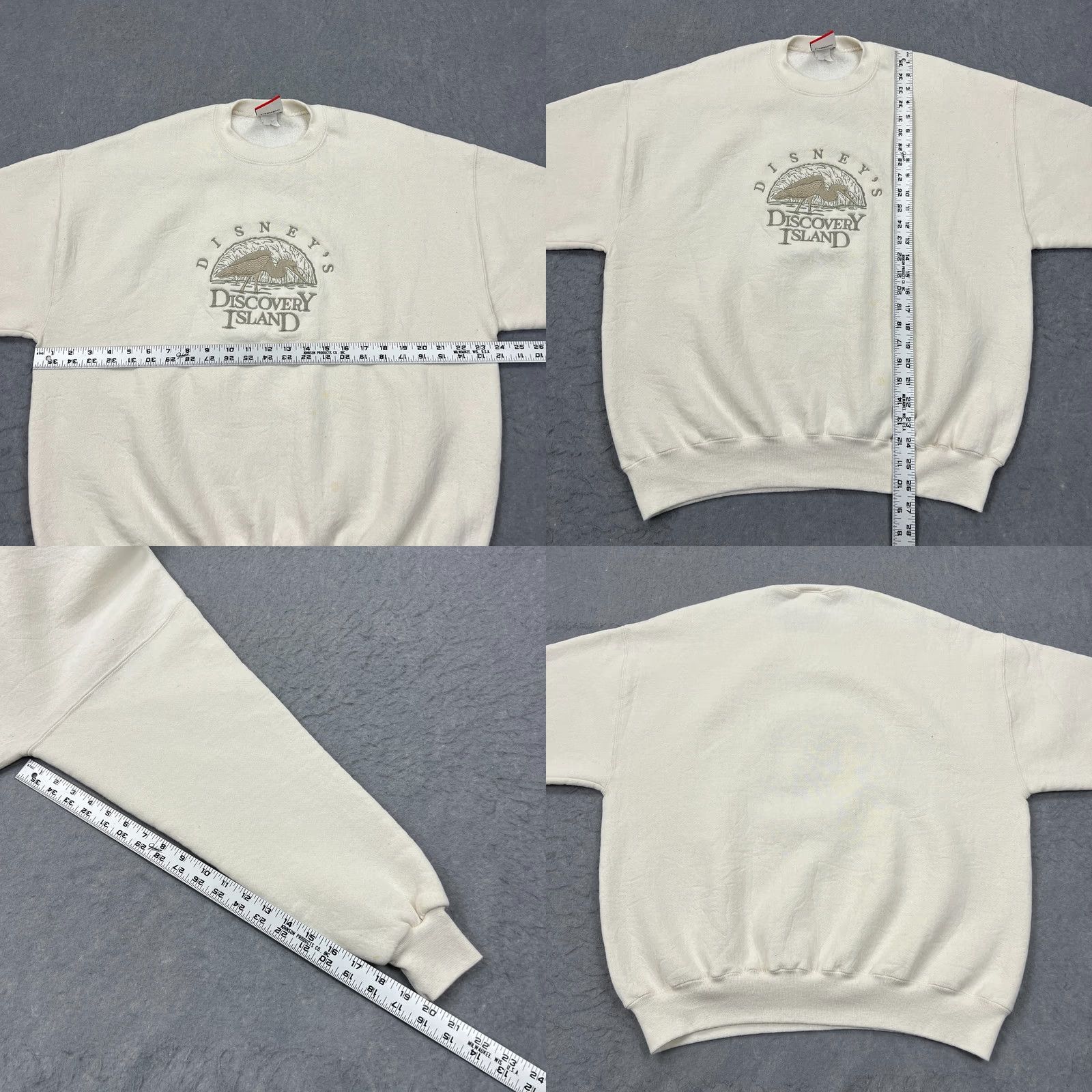 Disney VTG Disney Discovery Island Sweatshirt XL Embroidered Graphic 90s Defunct Island Birds Mens Sweatshirt Ivory Vintage Disney Logo Embroidered Size US XL / EU 56 / 4 - 8 Thumbnail