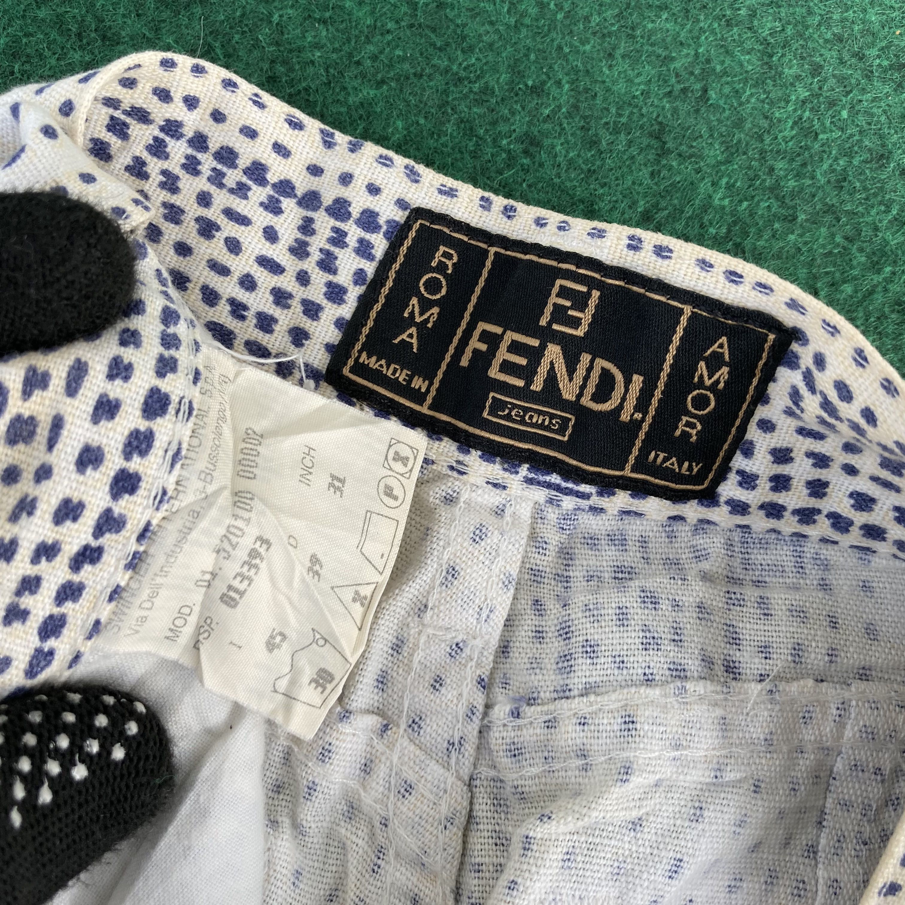 Designer × Fendi × Vintage Vtg Fendi FF Pants Sz 28 Trouser Jeans Size US 28 / EU 44 - 6 Thumbnail