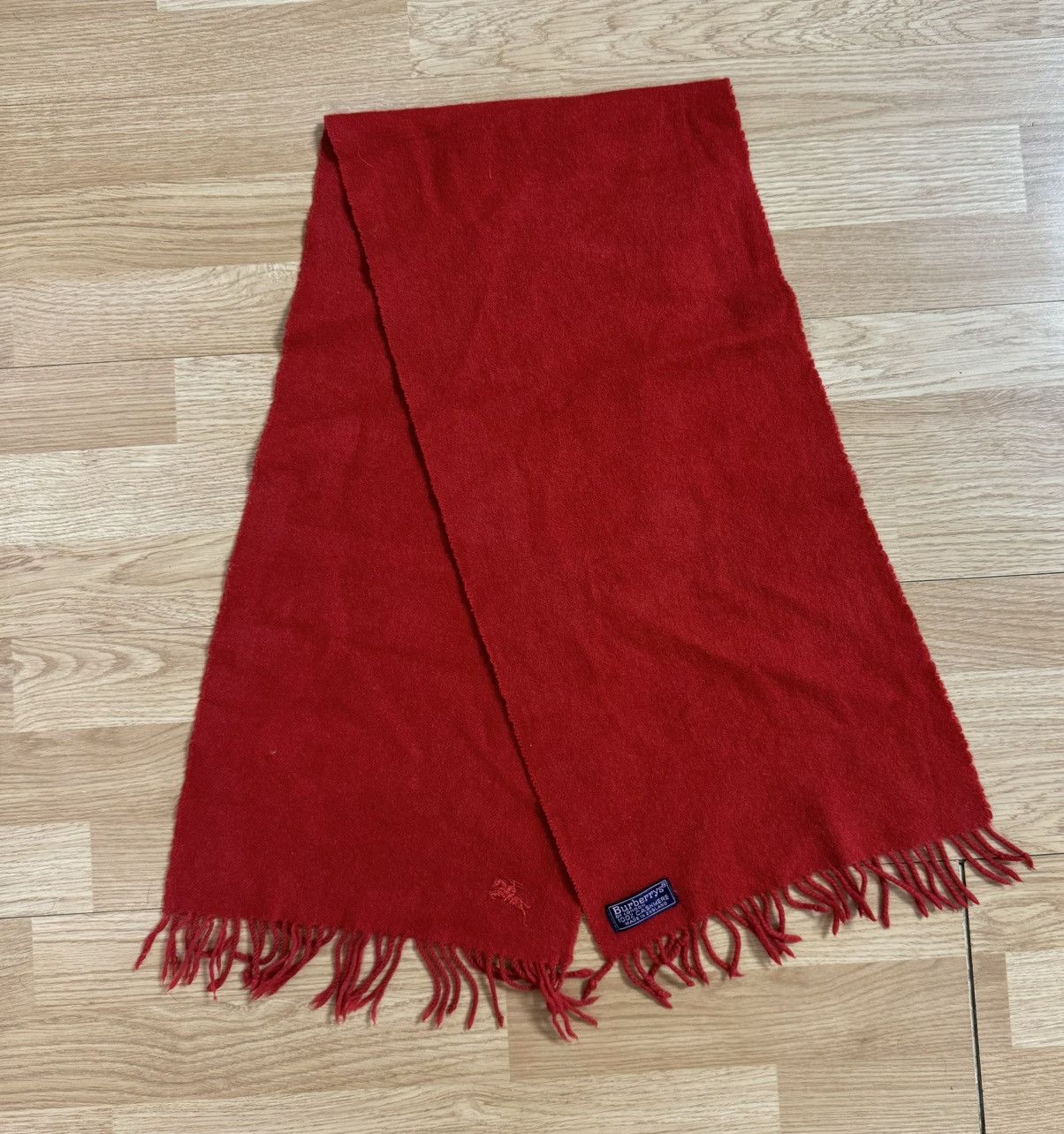 Burberry Burberry’s Burberry vintage cashmere red scarf scarves Size ONE SIZE - 1 Thumbnail