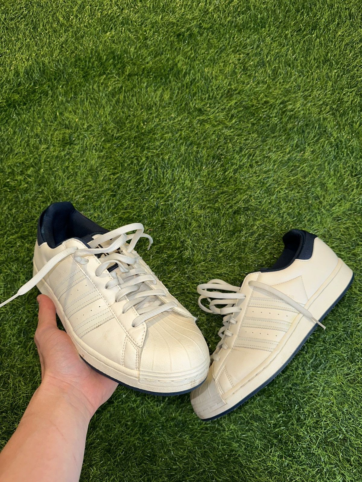 Adidas Adidas superstar low chalk white size 11 Size US 11 / EU 44 - 1 Thumbnail