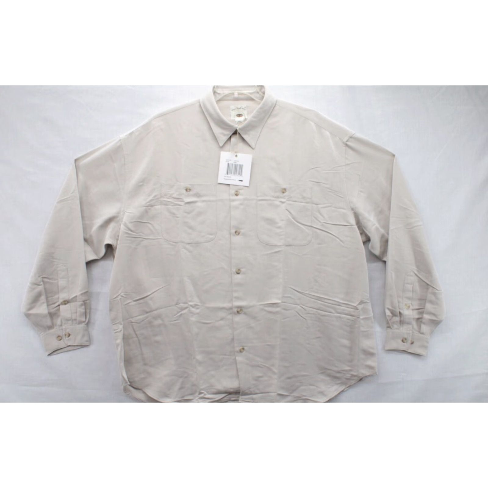 Vintage NWT Original Island Sport Shirt Men's XXL Beige Long Sleeve Button Up Vacation Shirt Size US XXL / EU 58 / 5 - 2 Thumbnail