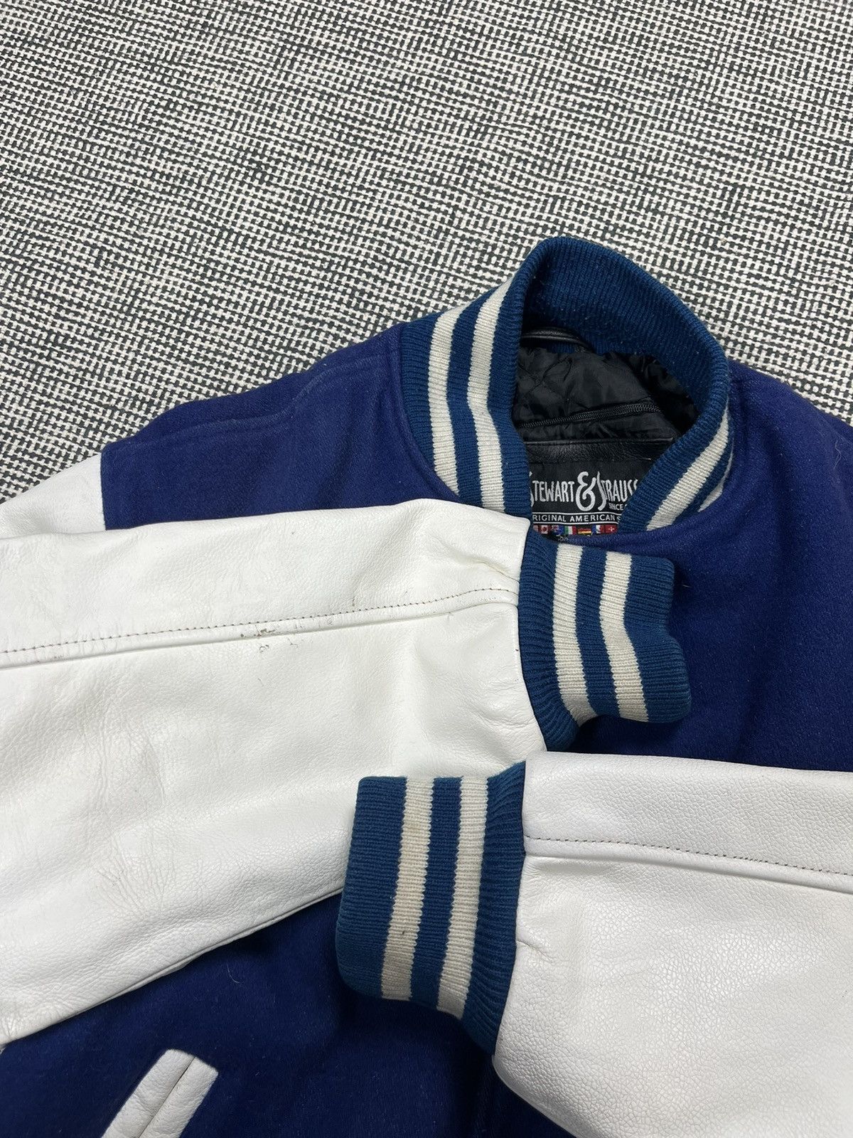 Stewart & Strauss Wool & leather blue stewart & strauss varsity jacket Size US L / EU 52-54 / 3 - 7 Thumbnail
