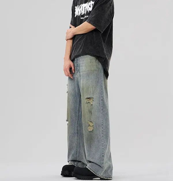 Japanese Brand nezawa x Reia Street Fashion Washed Distressed Jeans Size US 32 / EU 48 - 3 Thumbnail