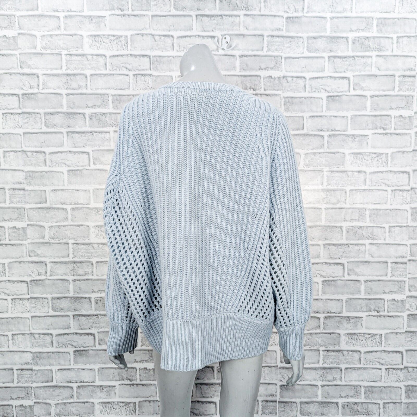 Rag & Bone Rag & Bone 100% Cashmere oversize sweater open knit blue Size S / US 4 / IT 40 - 5 Thumbnail