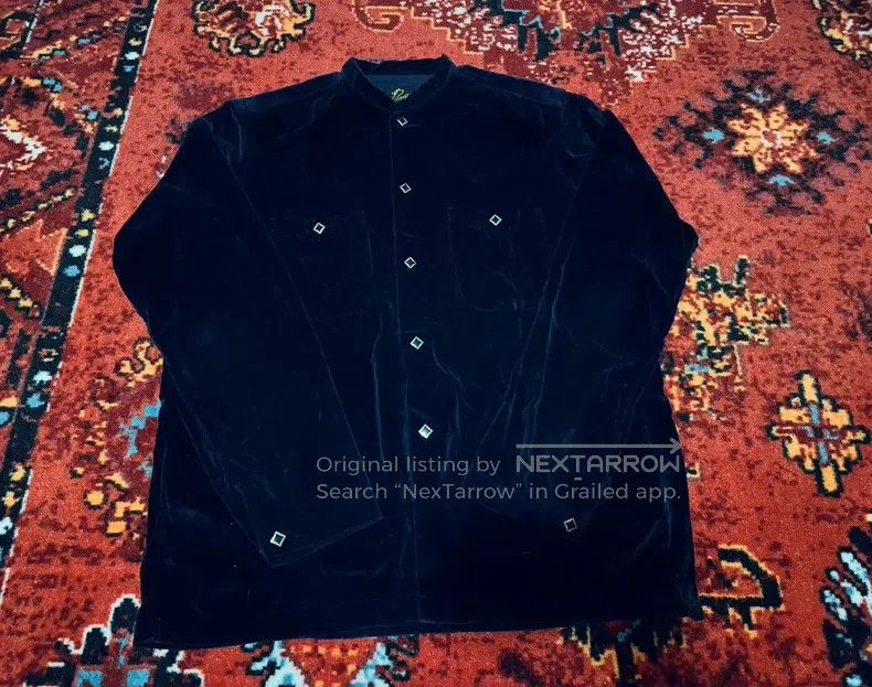 Needles Needles Velvet collarless shirt Size US S / EU 44-46 / 1 - 1 Thumbnail