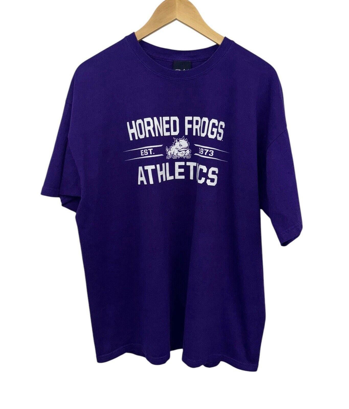 Designer Vintage Y2K TCU Horned Frog Athletics Purple Shirt Sz XL Size ONE SIZE - 1 Thumbnail