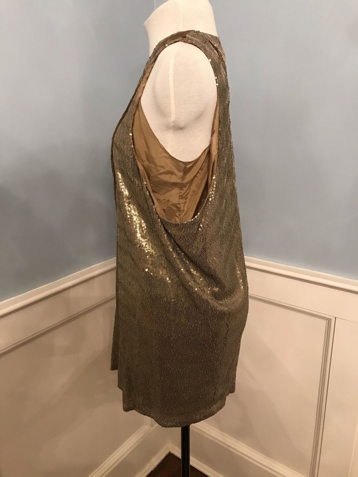 Sachin & Babi Sachin + Babi for Ankasa Gold Sequin Dress sz 6 Size M / US 6-8 / IT 42-44 - 4 Thumbnail