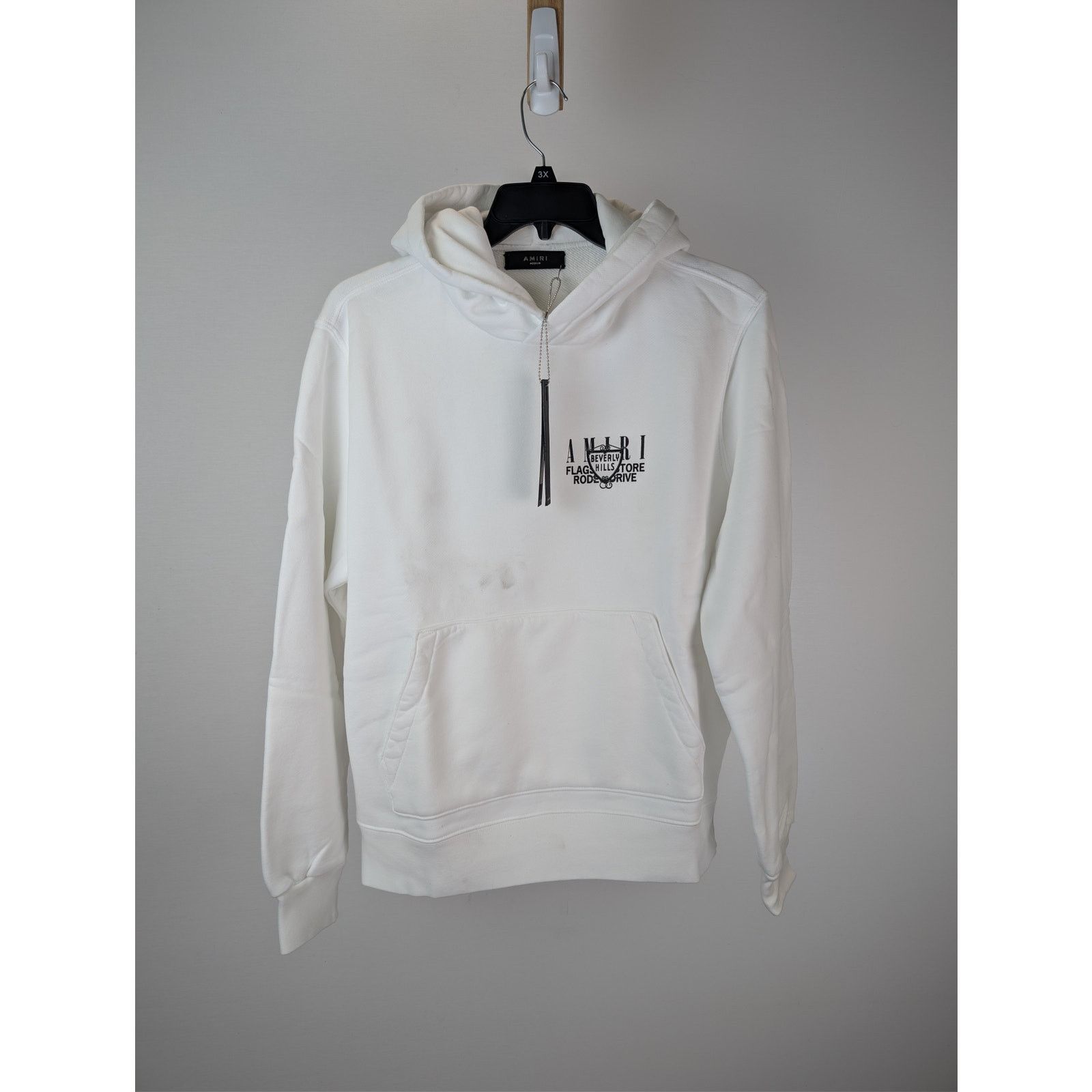 Amiri o1rshd1 Amiri XO Beverly Hills Hoodie in White Size US S / EU 44-46 / 1 - 2 Thumbnail