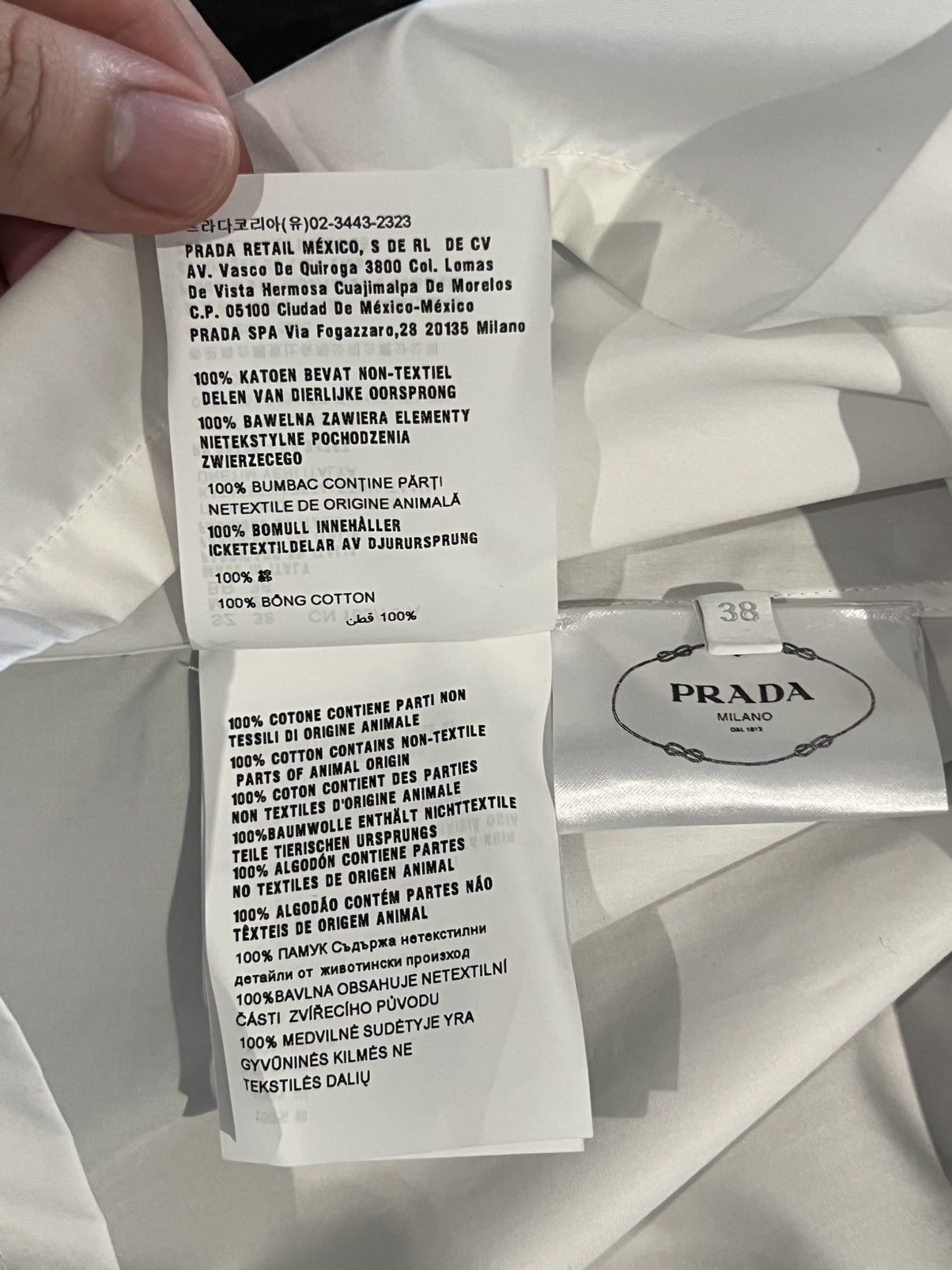 Prada PRADA SS21 Oversized Typographic Shirt Size US XL / EU 56 / 4 - 6 Thumbnail