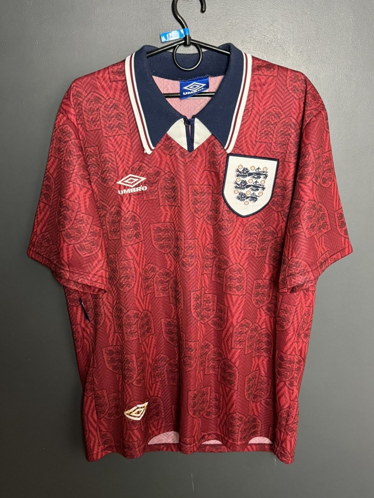 England National Team 93/95 Away Football Soccer Jersey