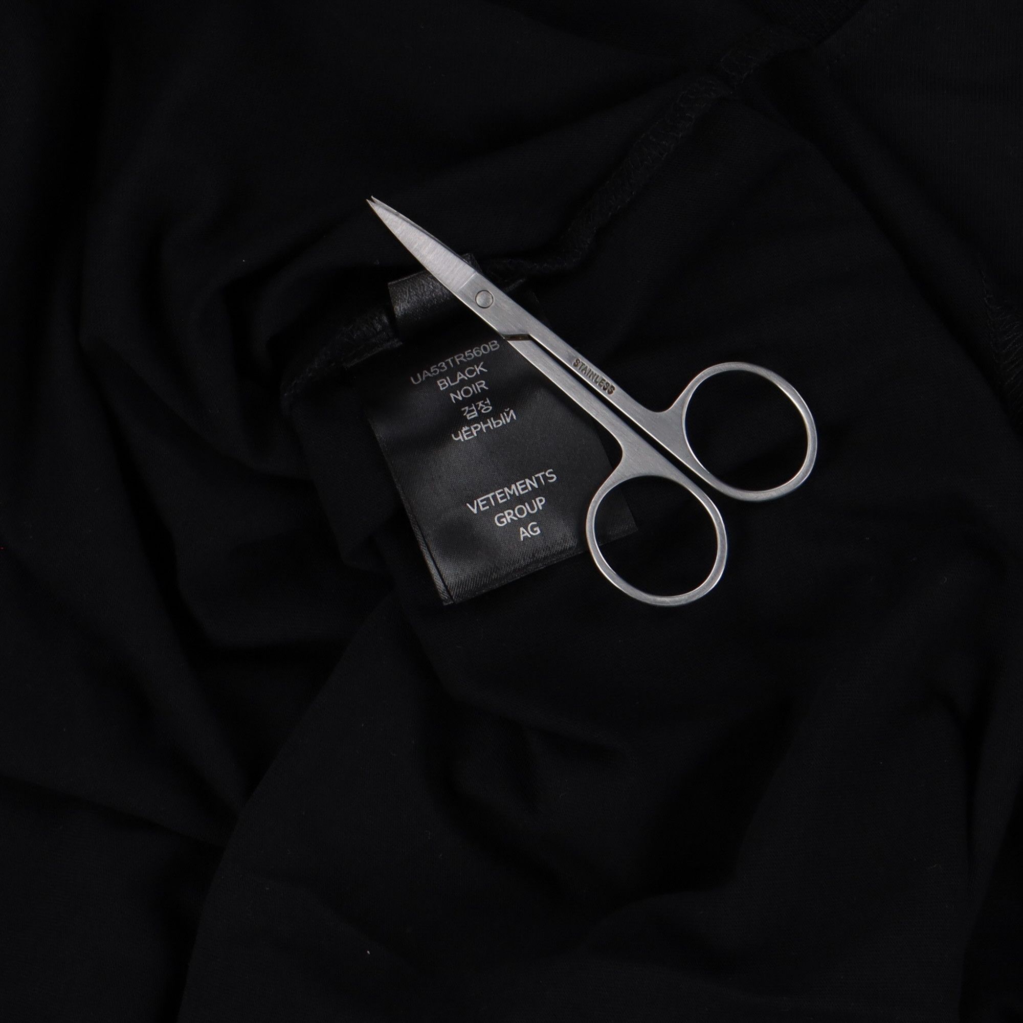 Vetements Black Embroidered Solidarity Logo Oversized T-Shirt Size M / US 6-8 / IT 42-44 - 10 Thumbnail