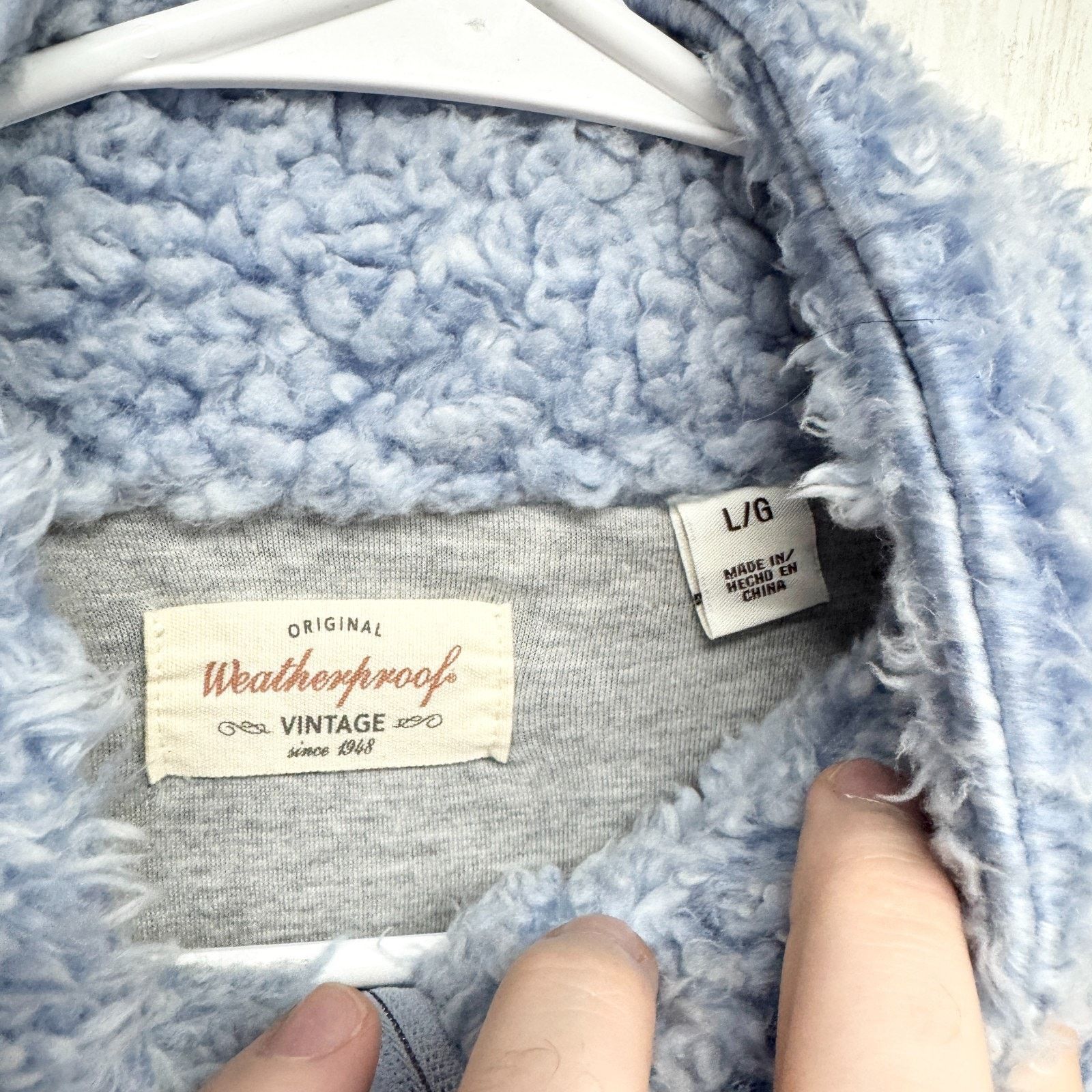 Weatherproof Weatherproof Sweater Size Large Blue Sherpa Fleece Pullover Size L / US 10 / IT 46 - 3 Thumbnail