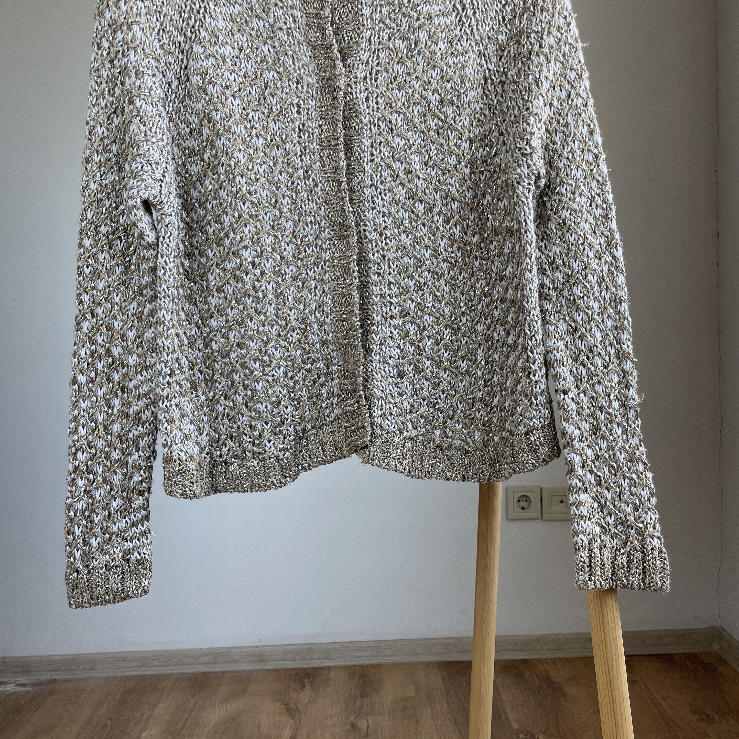 Other Bruno Manetti Mesh Knit Linen Blend Snap Button Cardigan Size L / US 10 / IT 46 - 5 Thumbnail