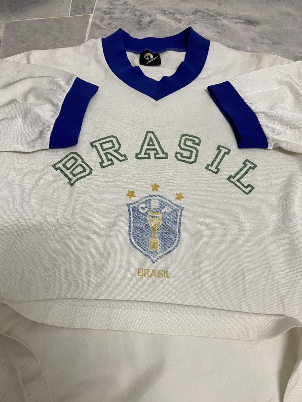 Topperz Rare Vintage BRAZIL Football Shirt Topper Size US M / EU 48-50 / 2 - 7 Thumbnail