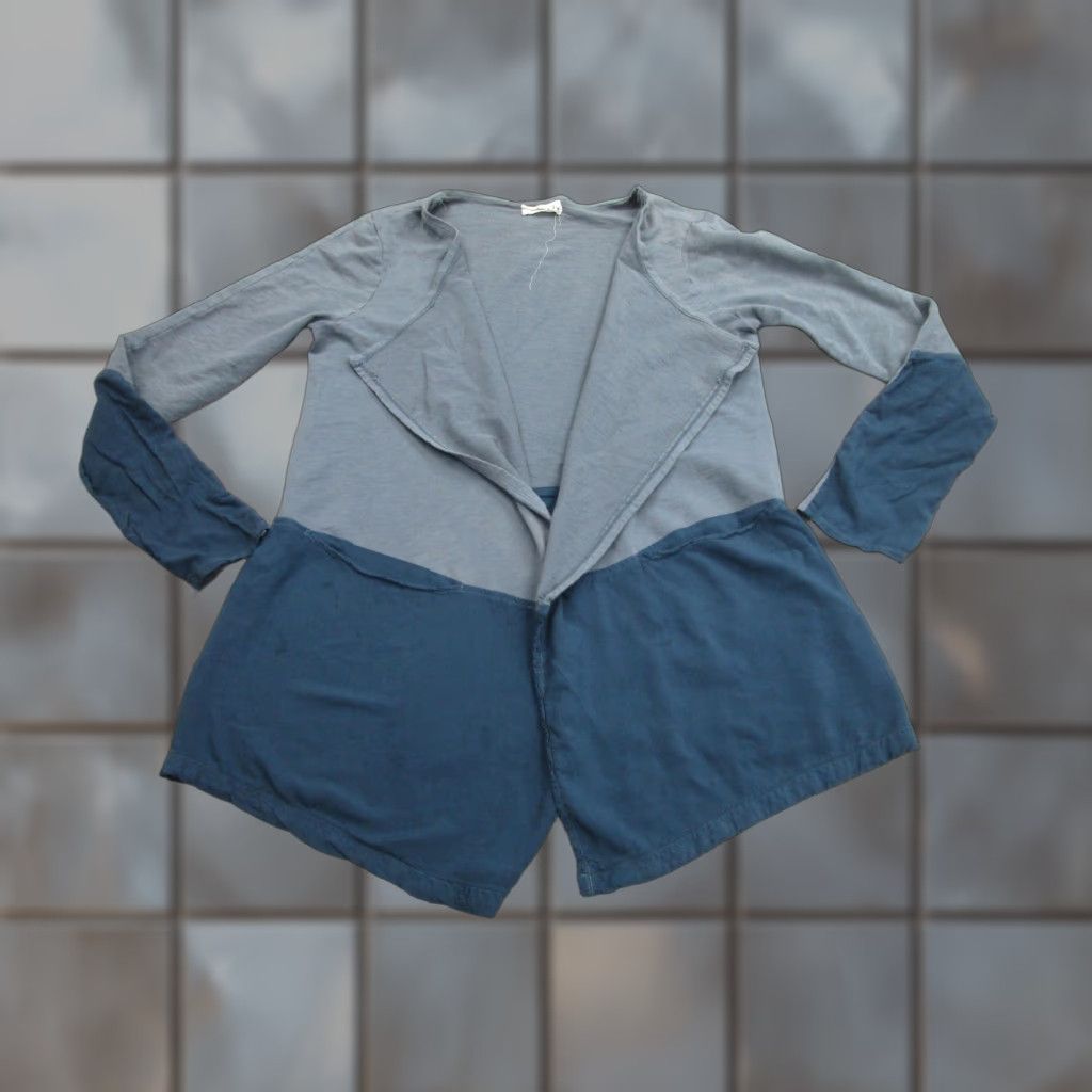 Velvet Velvet by Graham & Spencer Blouse Womens M Blue Colorblock Tunic Long Sleeve USA Size M / US 6-8 / IT 42-44 - 1 Thumbnail