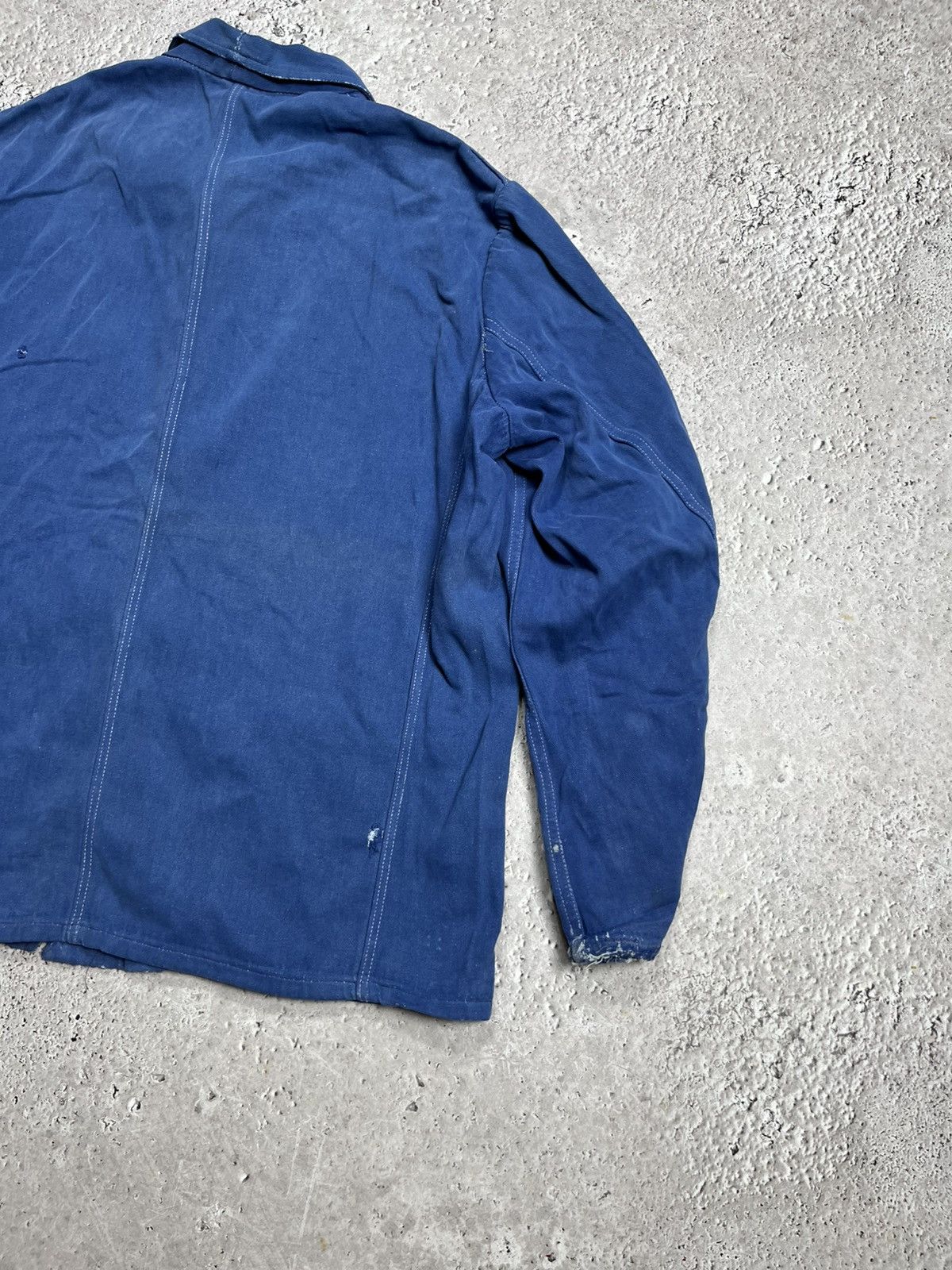 Other Vintage Workwear Distressed French Chore Jacket Blue Canvas Size US M / EU 48-50 / 2 - 14 Thumbnail