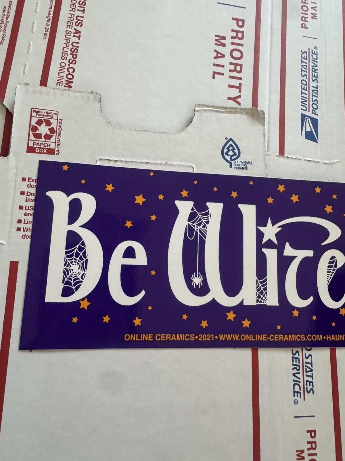 Online Ceramics Be Witched Online Ceramics Bumper Sticker Size ONE SIZE - 3 Thumbnail