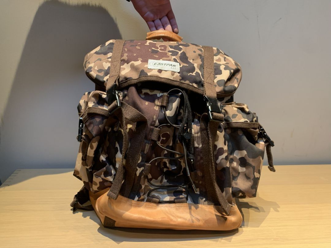 A.P.C. 2013 A.P.C. x Eastpak "Big Backpack" - Camo / Leather Size ONE SIZE - 1 Thumbnail