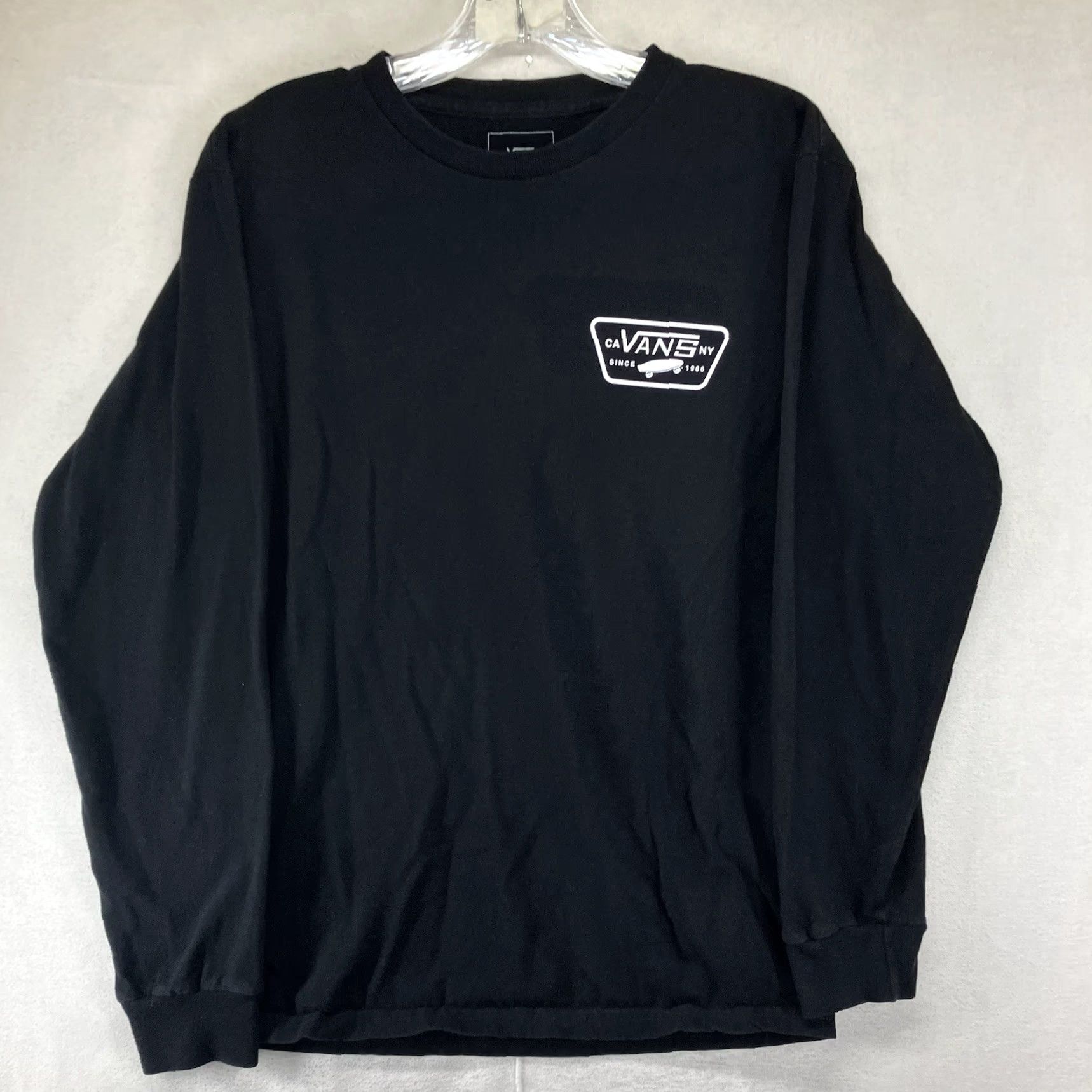 Vans VANS Off The Wall Men's Long Sleeve T-Shirt Graphic Skater Girl 90s Black Cotton Size S Size US S / EU 44-46 / 1 - 2 Thumbnail