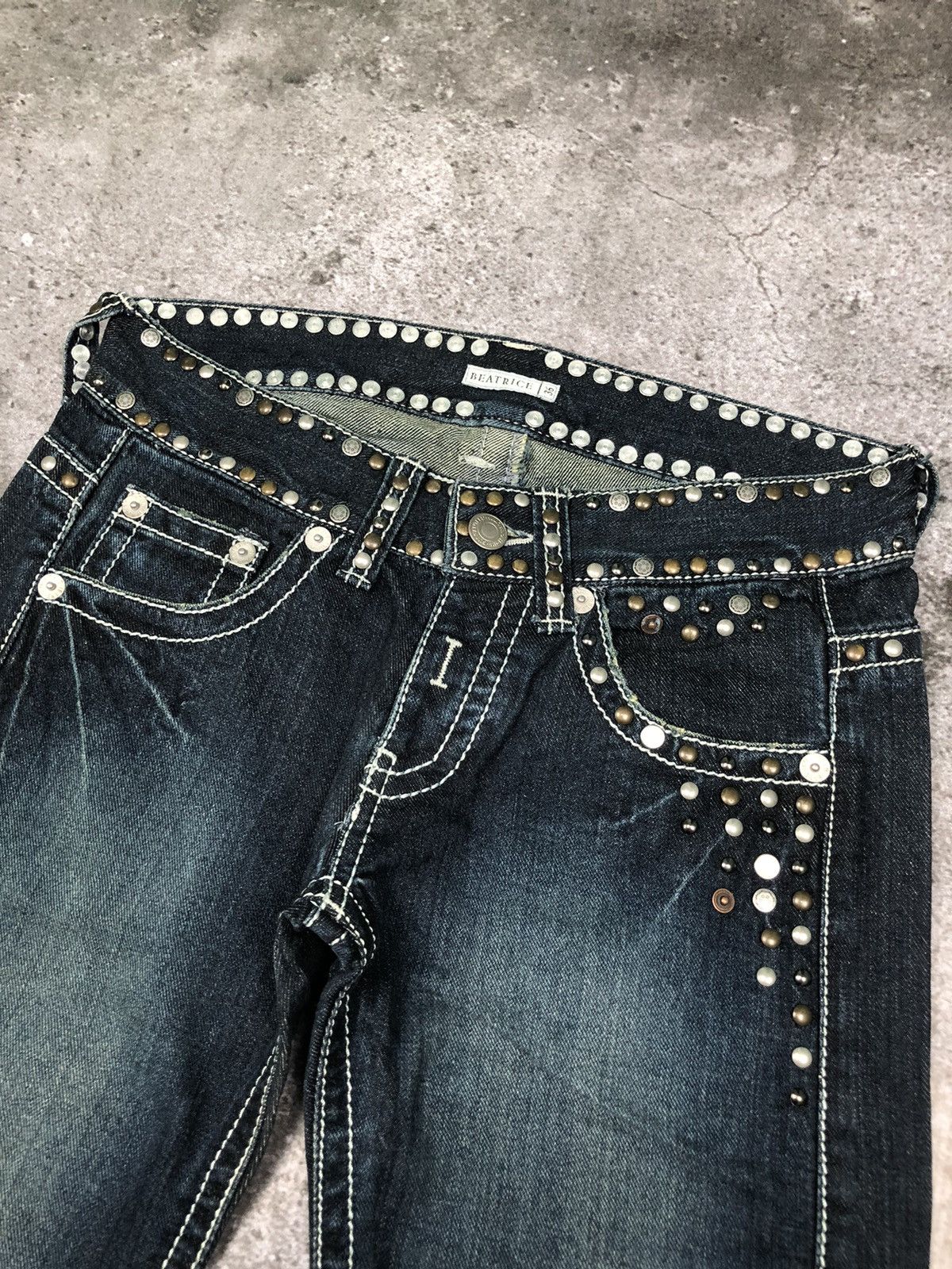 Japanese Brand BEATRICE Button Spike Jeans OiOiOi Size US 29 - 4 Thumbnail