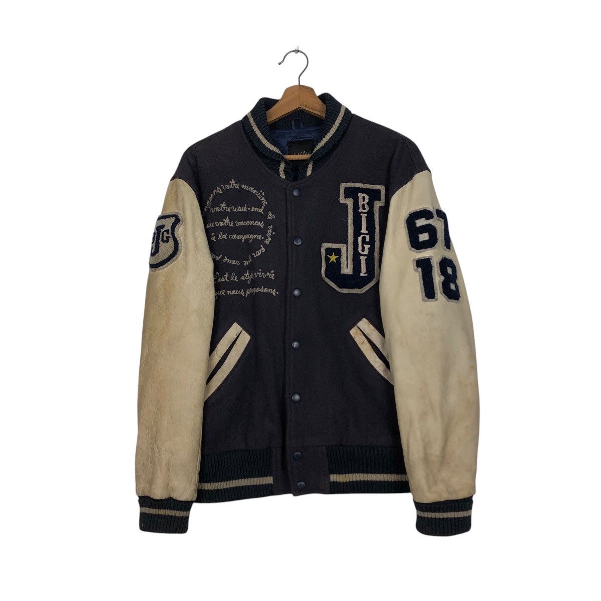 Japanese Brand 📌Vintage Varsity Bomber Jacket Mens Bigi Issey Miyake Size US M / EU 48-50 / 2 - 12 Thumbnail