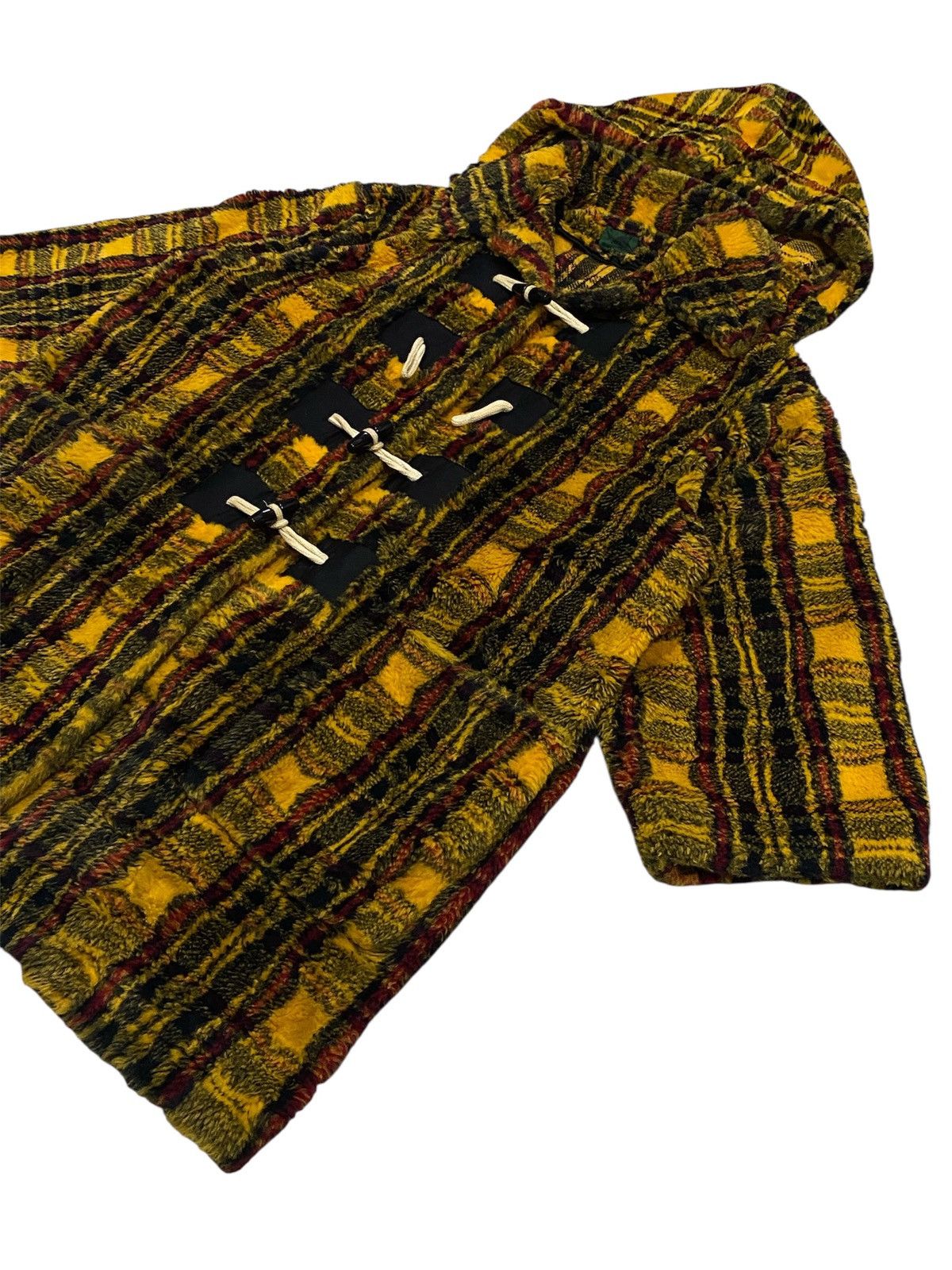 Jean Paul Gaultier Jean Paul Gaultier Junior FW1991 Yellow Tartan Faux Fur Coat Size US M / EU 48-50 / 2 - 21 Thumbnail