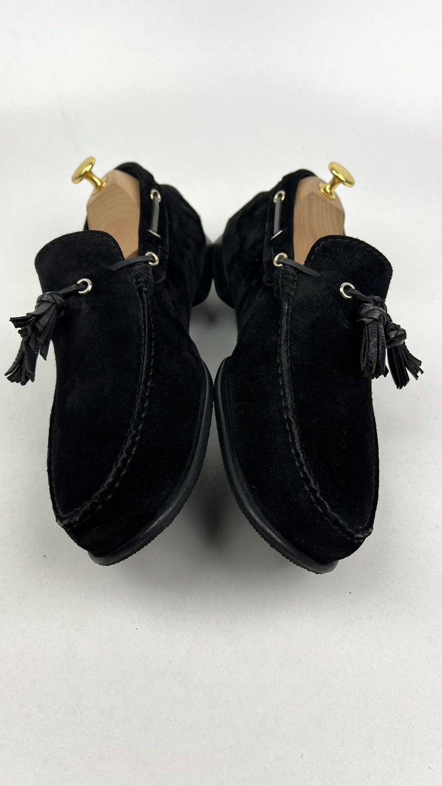 Tom Ford TOM FORD Loafers Black Suede Shoes Tassel Size US 12 / EU 45 - 6 Thumbnail