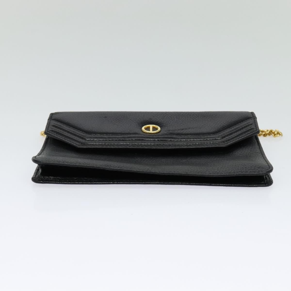 Dior DIOR Chain Shoulder Bag Leather Black Gold Size ONE SIZE - 9 Thumbnail