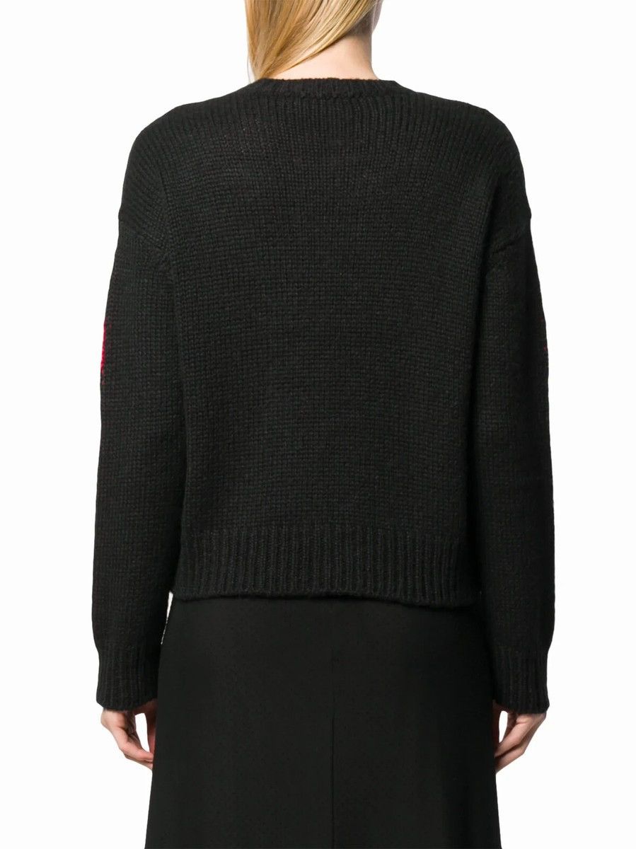 Valentino 🇮🇹 Valentino V Red Logo Wool Alpaca Sweater Rare Retro Size M / US 6-8 / IT 42-44 - 5 Thumbnail