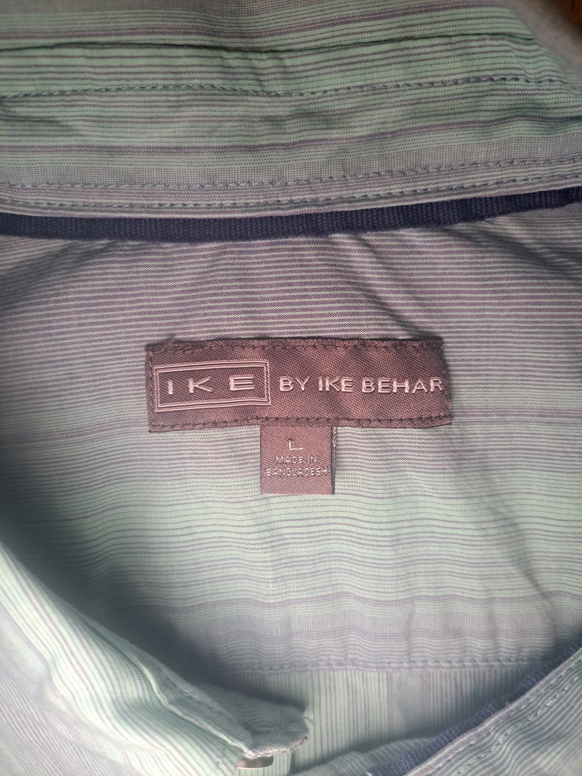 Ike Behar Ike Behar Button Up Dress Shirt Mens Large Green Cotton Size 42R - 2 Thumbnail