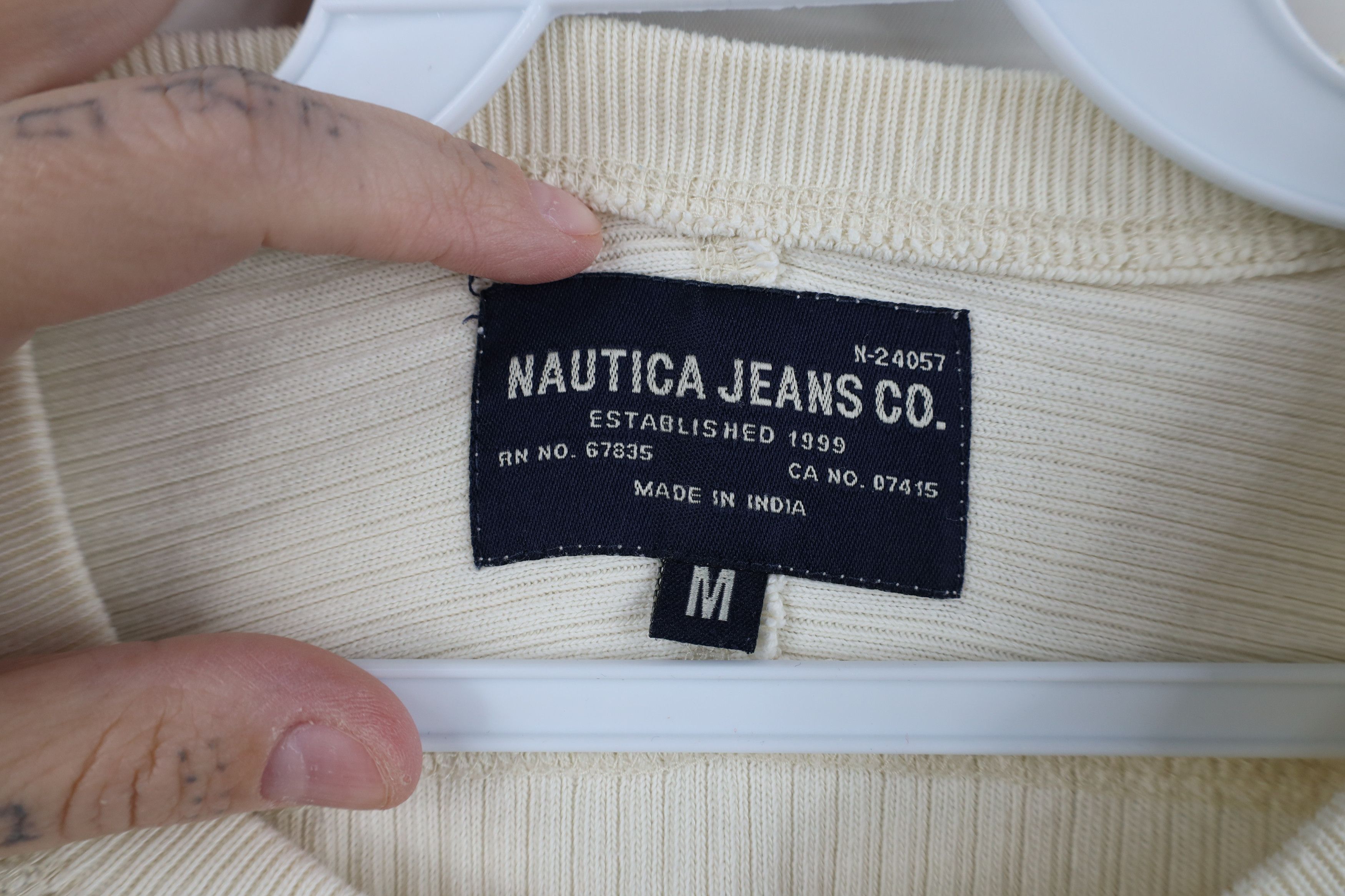 Nautica Vintage 90s Nautica Cotton Ribbed Knit Long Sleeve T-Shirt Size US M / EU 48-50 / 2 - 5 Thumbnail