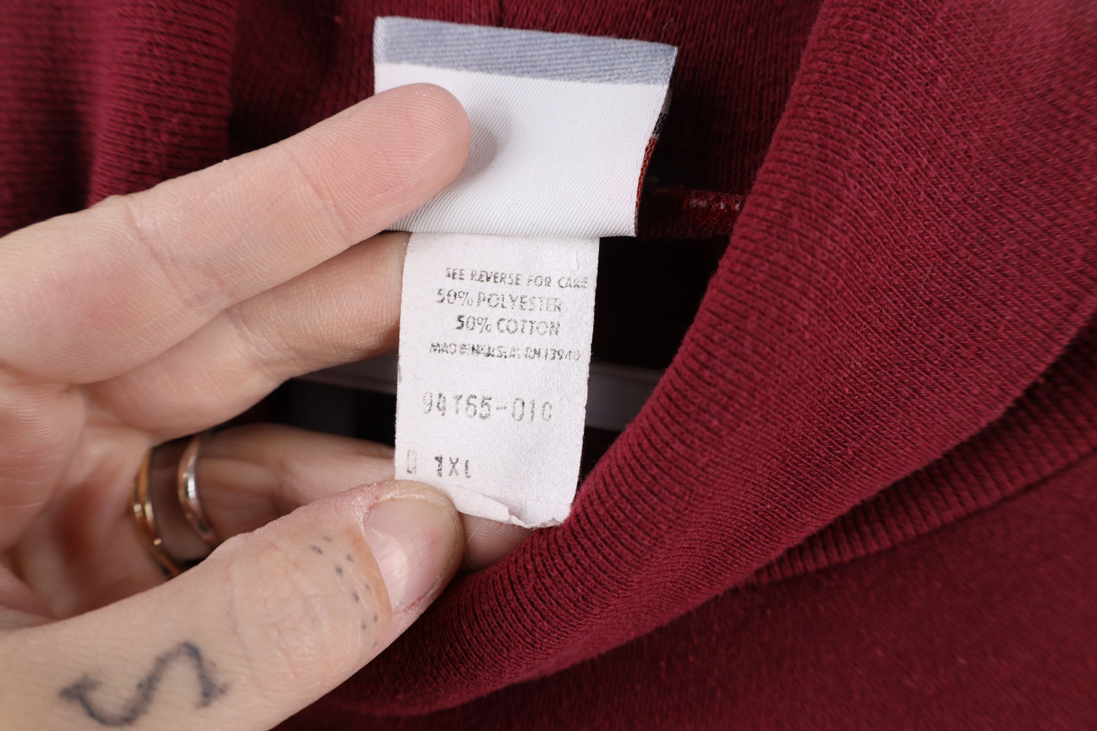 Vintage × Wrangler Vintage 70s Wrangler Long Sleeve Turtleneck T-Shirt Red USA Size US XL / EU 56 / 4 - 5 Thumbnail