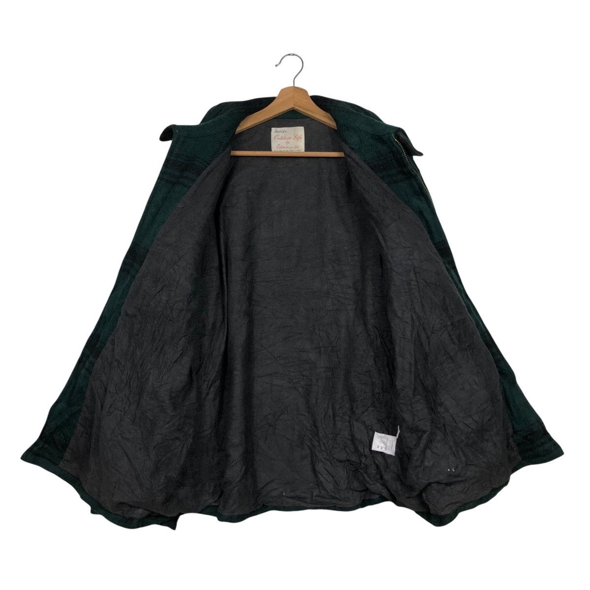 Edwin Vintage Wool Zipper Jacket Edwin Tokyo Fabric Tartan Design Size US L / EU 52-54 / 3 - 14 Thumbnail