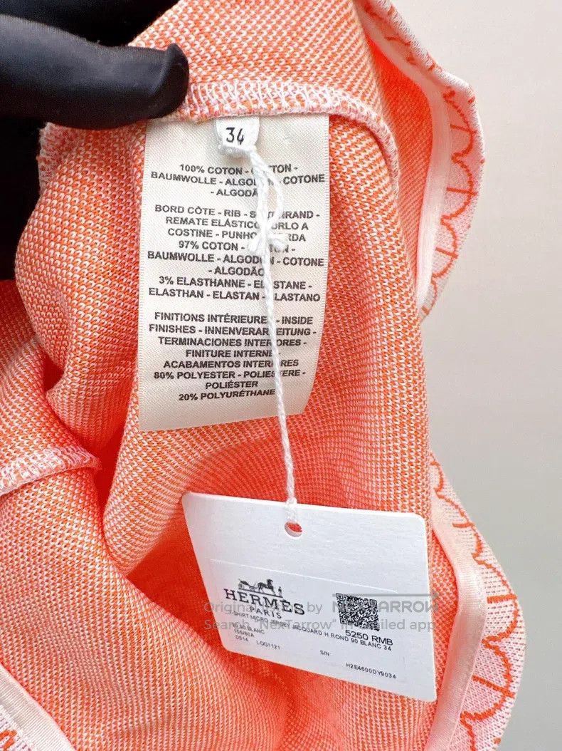 Hermes Red patterned knit short-sleeve