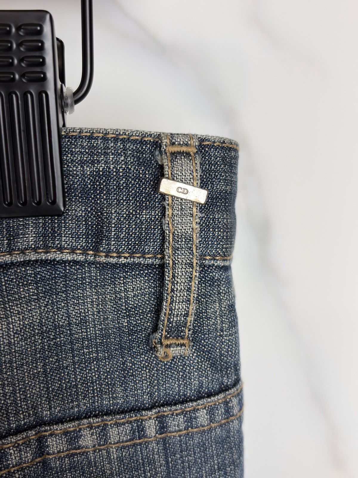 Dior × Hedi Slimane SS05 Dior Homme Beck Glitter Wax Coated Whisker Denim Jeans Size US 30 / EU 46 - 8 Thumbnail