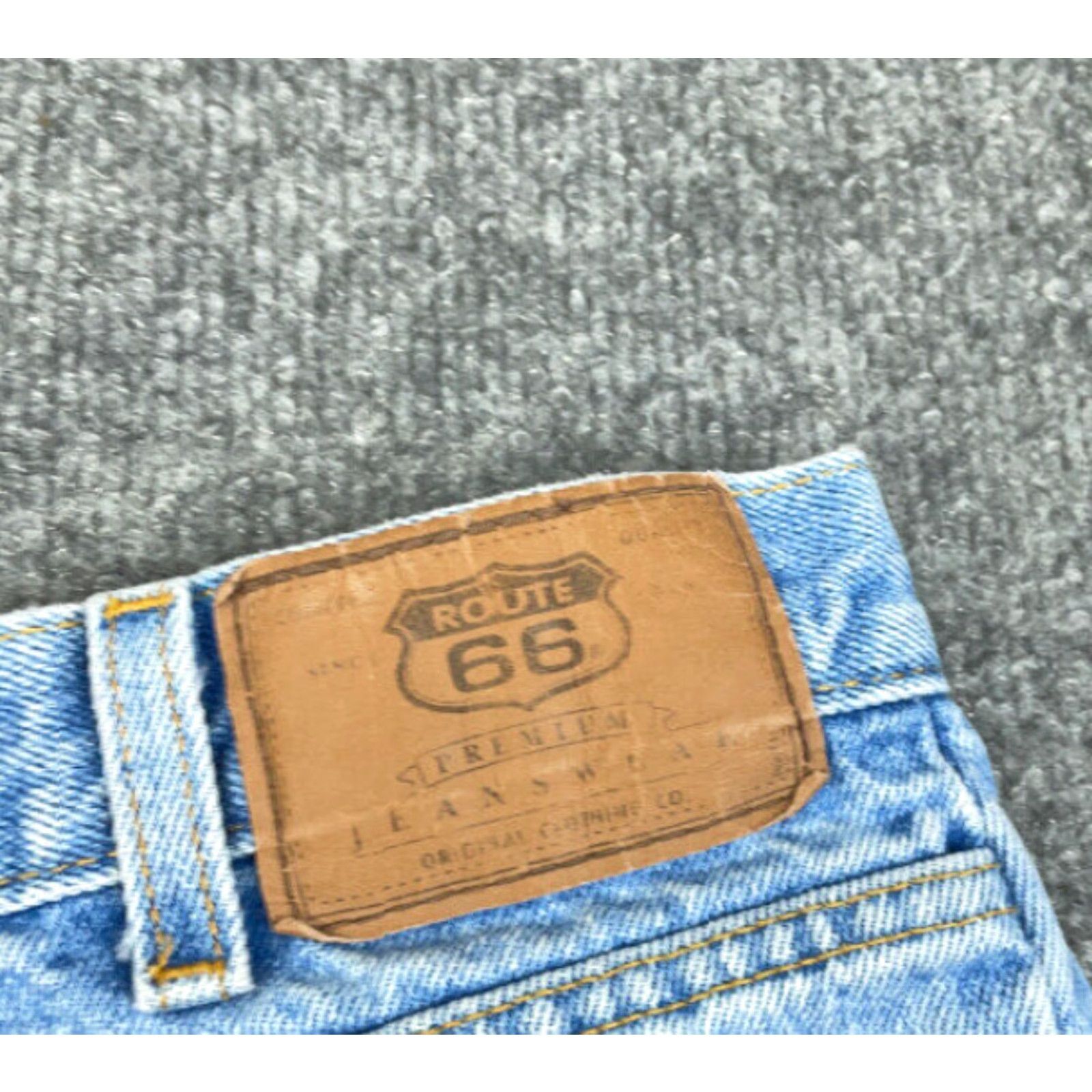 Route 66 VTG Y2K Distressed Jeans Men's 38 x 30 Blue Denim Relaxed Fit Straight Leg Size US 38 / EU 54 - 5 Thumbnail
