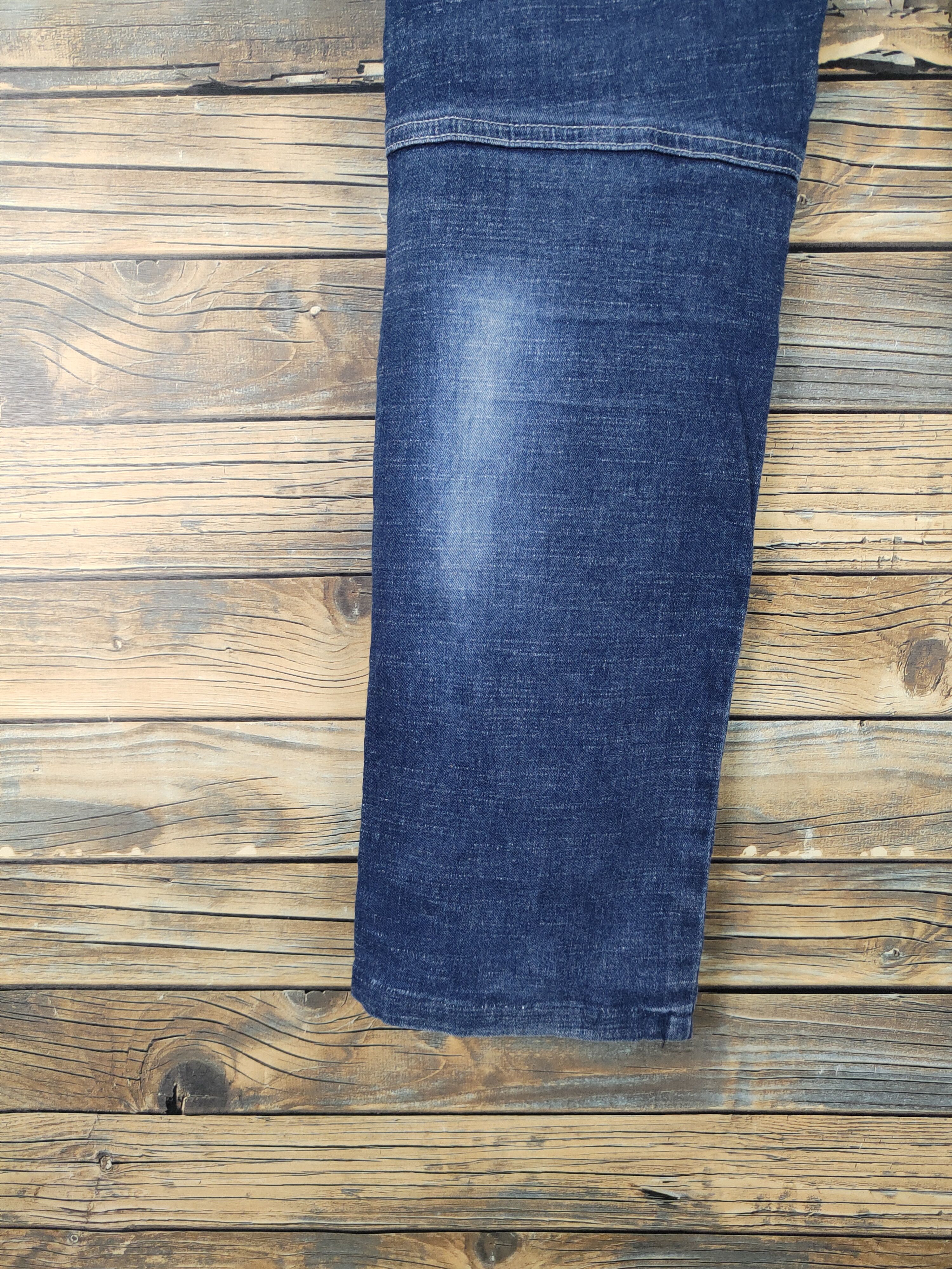 Japanese Brand FieldCore Dark Blue Distressed Ripped Soft Jeans #W2088 Size US 33 - 9 Thumbnail