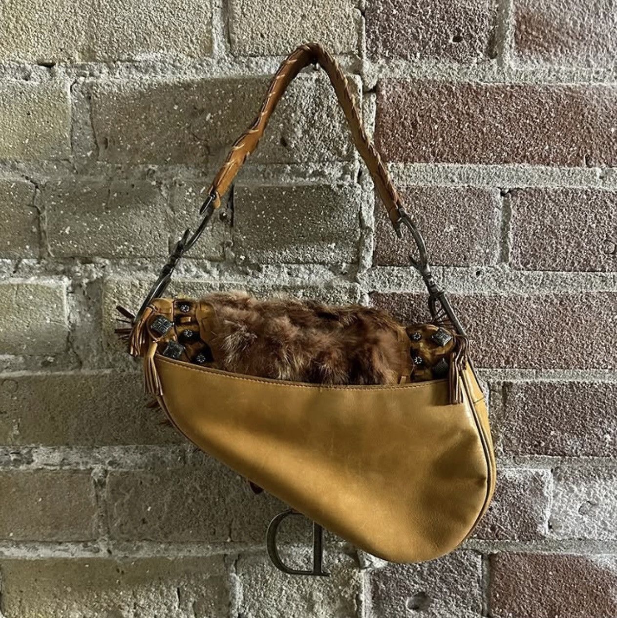 Dior Dior John Galliano Limited Edition Leopard Fur Saddle Bag Size ONE SIZE - 3 Thumbnail