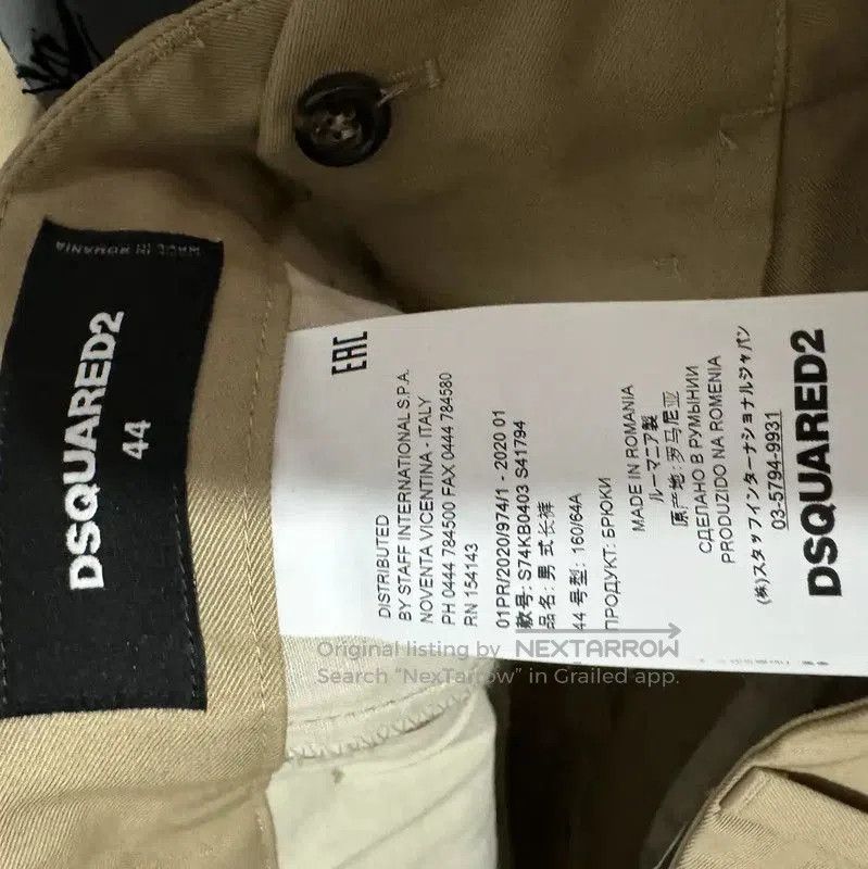 Dsquared2 DSQUARED2 Yellow Cotton Embroidered Casual Pants . Size US 26 / EU 42 - 4 Thumbnail