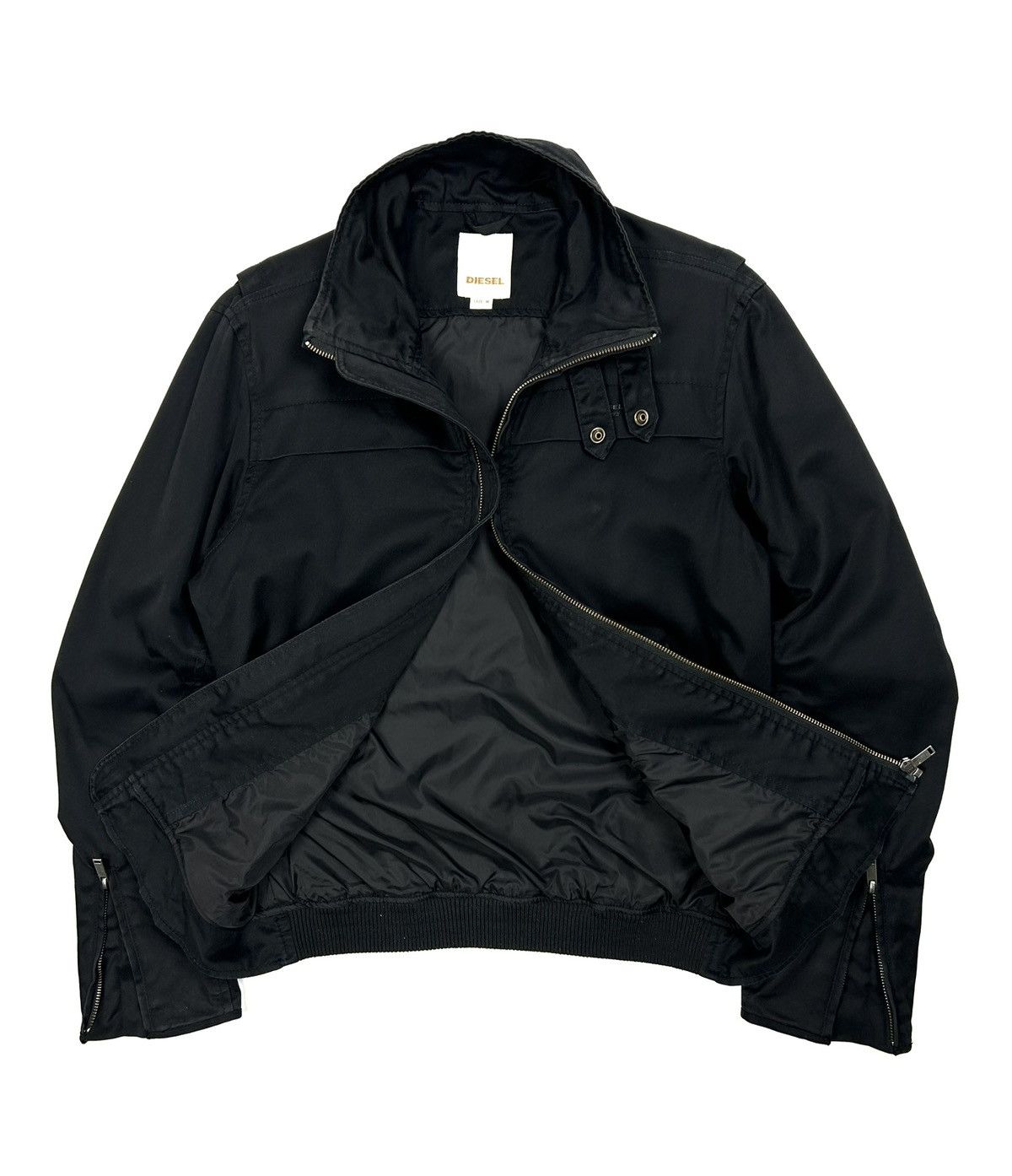 Diesel Rare Diesel Japanese Vintage Moto Jacket Men’s M Black Y2K Size US M / EU 48-50 / 2 - 2 Thumbnail