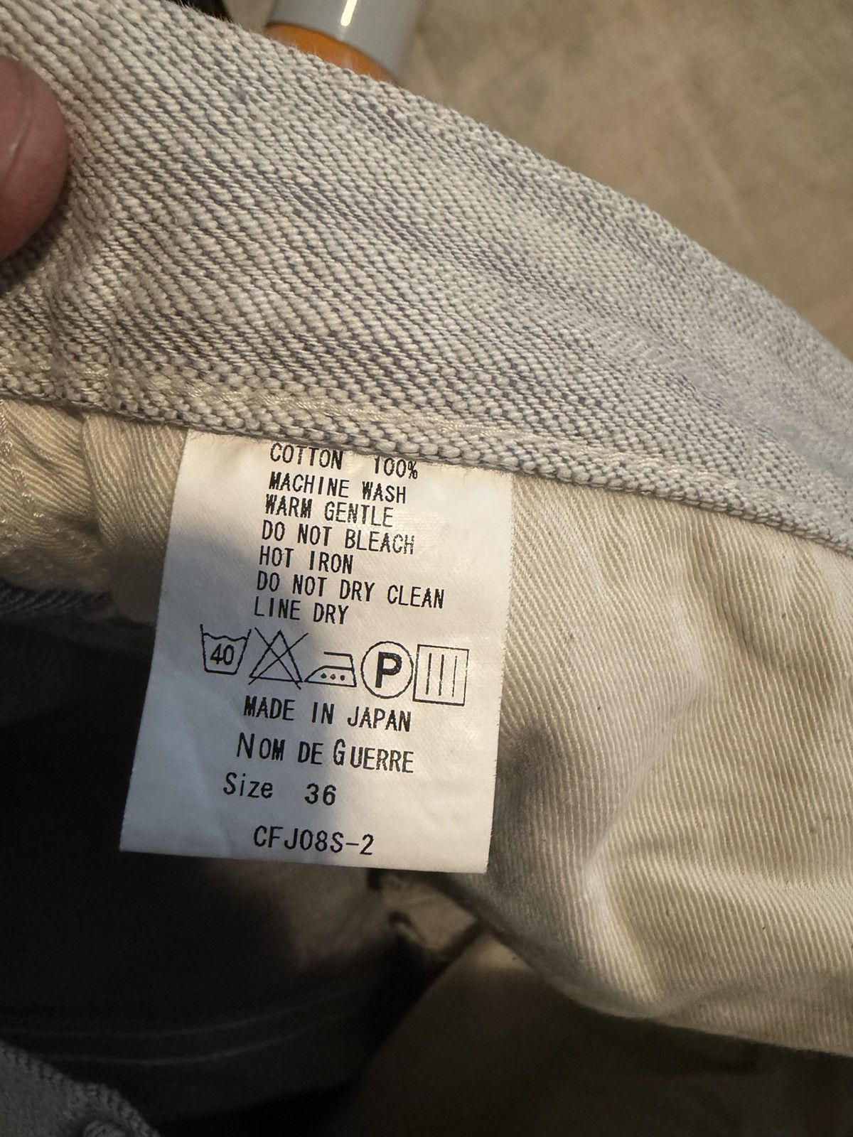 Nom De Guerre Like New! Vintage Linen/Cotton Japanese Denim Size US 34 / EU 50 - 6 Thumbnail