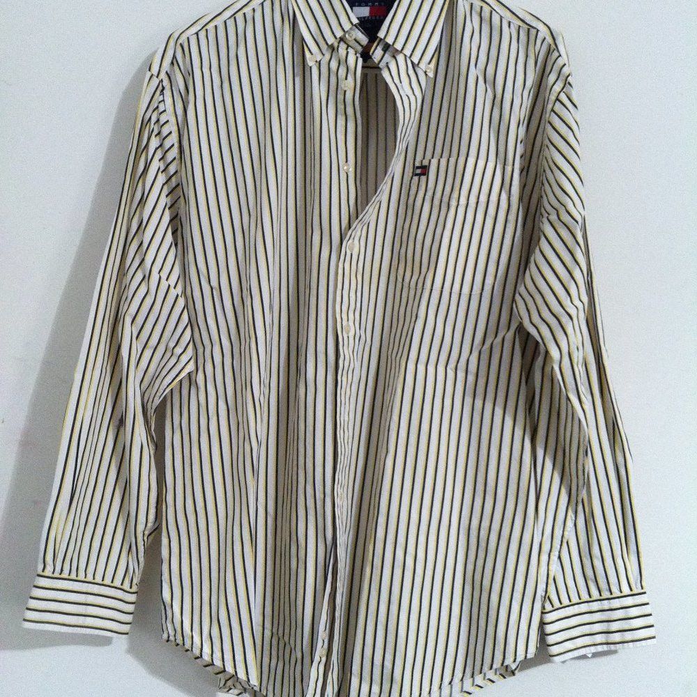 Tommy Hilfiger TOMMY HILFIGER MENS COTTON BUTTON DOWN CASUAL SHIRT SIZE: L Size US L / EU 52-54 / 3 - 5 Thumbnail