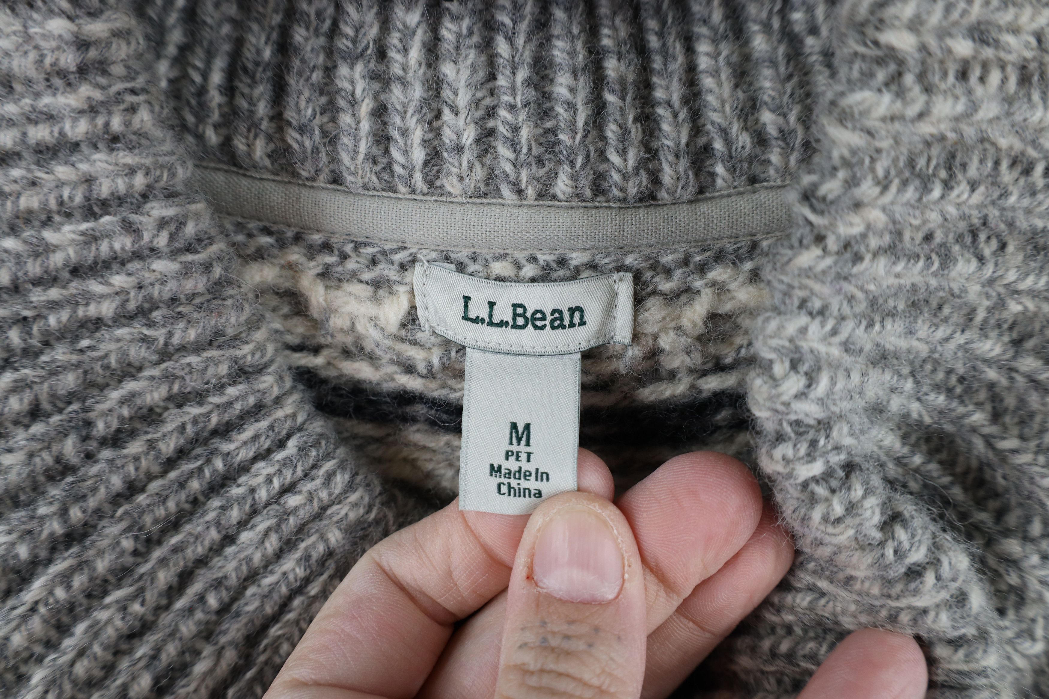 L.L. Bean × Vintage Vintage LL Bean Heavyweight Wool Fair Isle Full Zip Sweater Size M / US 6-8 / IT 42-44 - 7 Thumbnail