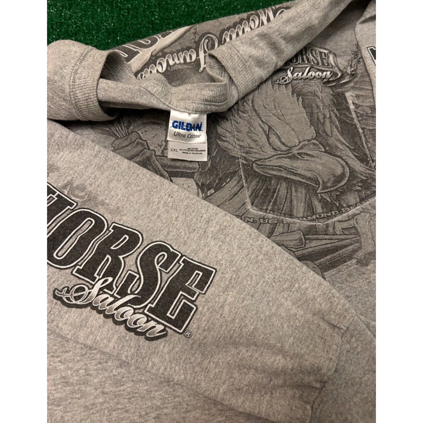 Vintage VINTAGE Iron Horse Saloon Biker Eagle Flames Long Sleeve Shirt 2XL Gray Mens 90s Y2K Punk Rock Tattoo Skater Grunge Hip Hop Logo Spider Web Size US XXL / EU 58 / 5 - 3 Thumbnail