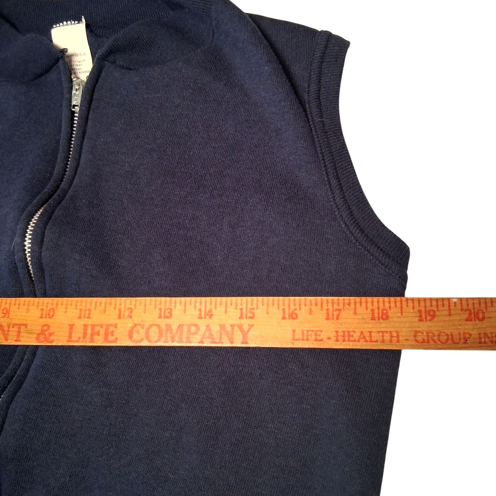 Vintage VINTAGE Unbranded Sweatshirt Vest M Blue Zip Sleeveless Mock Neck Activewear Sportswear Men Size US M / EU 48-50 / 2 - 5 Thumbnail