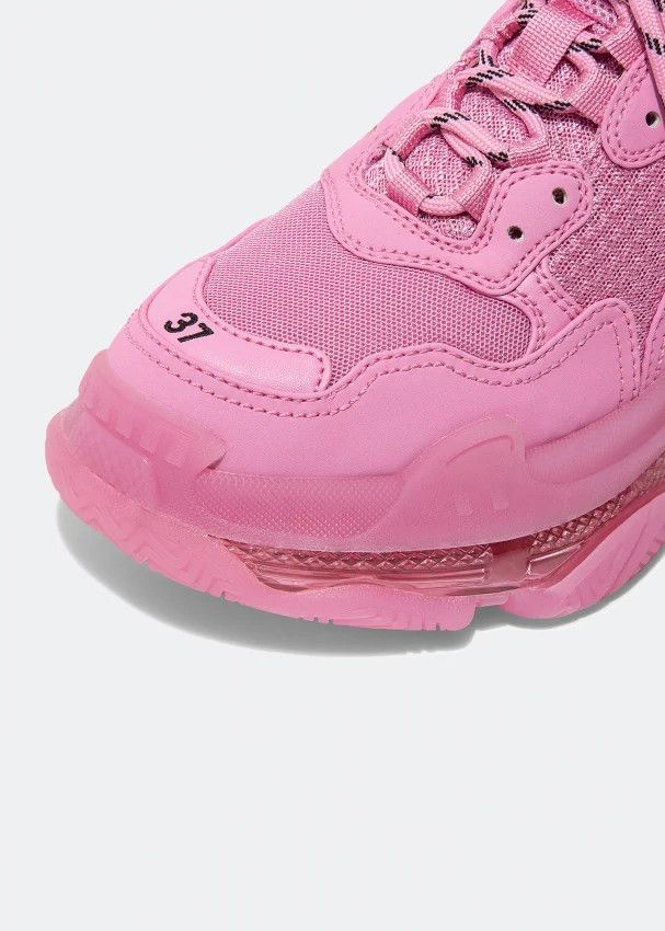 Balenciaga o1mt1gz0225 Triple S Clear Sole Sneakers in Pink Size US 8 / IT 38 - 3 Thumbnail